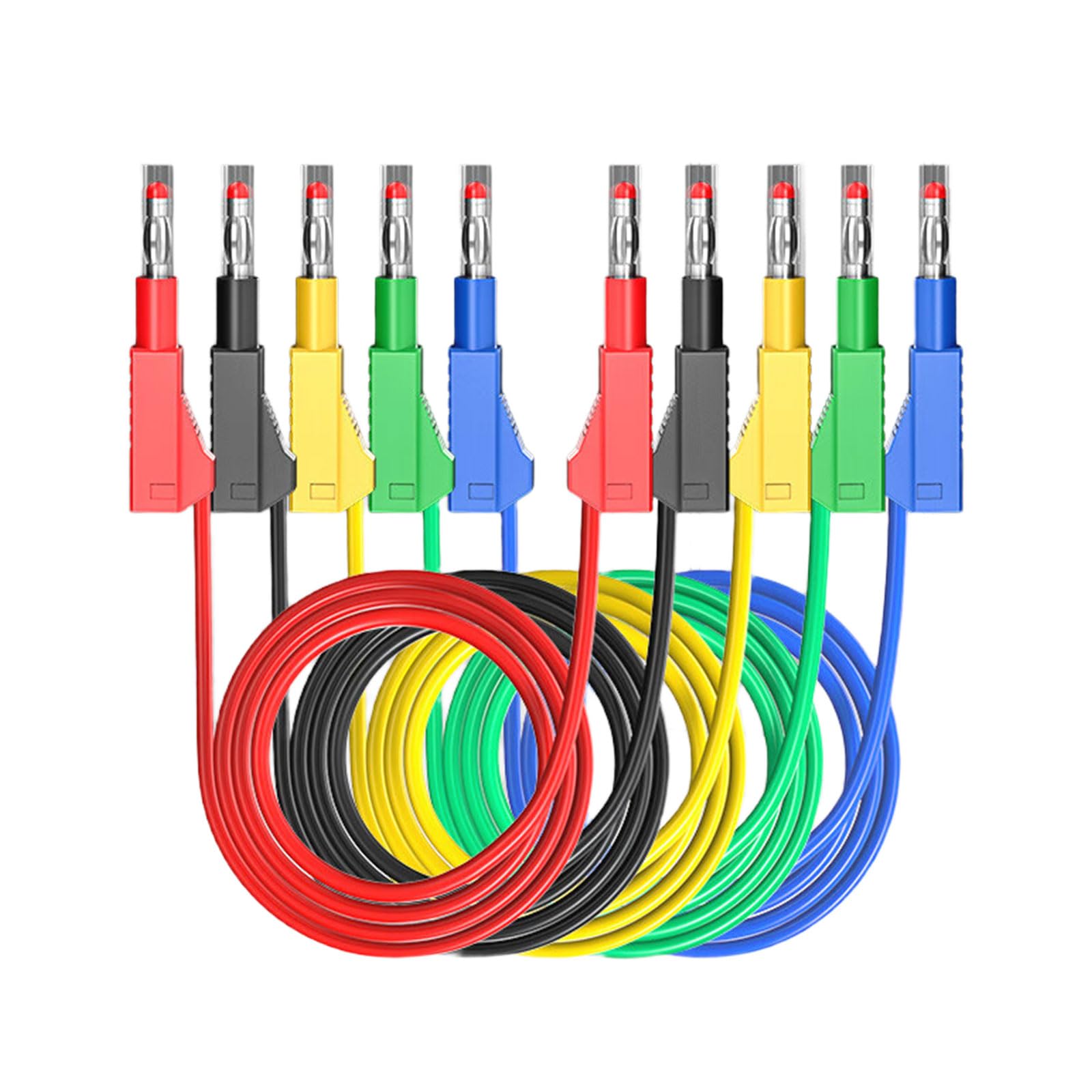 Professional Multimeter Leads Cables Probes with Retractable 4mm Plugs for Electronics Laboratory and Industrial Use Multimeter Probes for Electronics