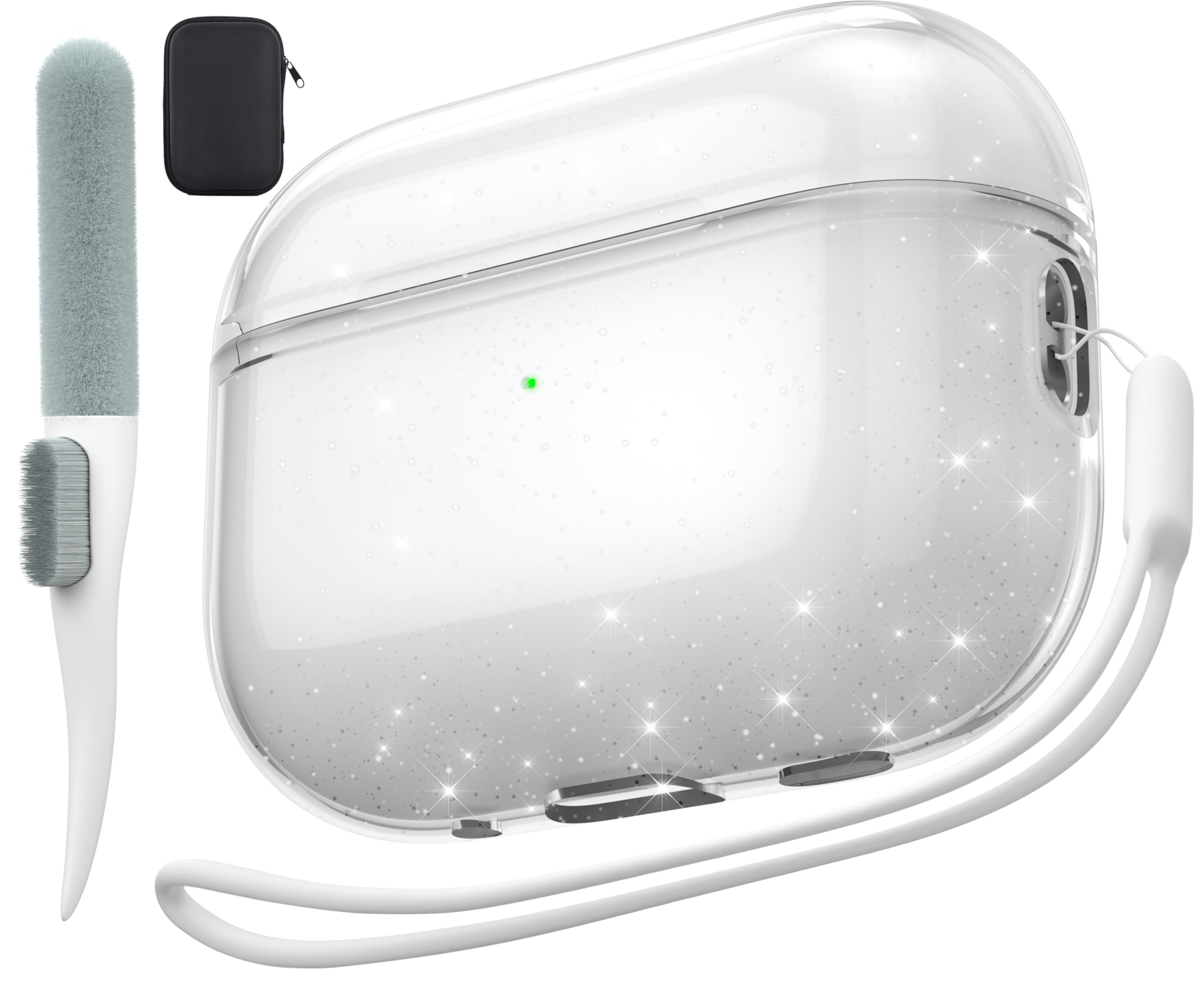 Valkit Compatible AirPods Pro Case, Clear with Cleaner Kit, Soft TPU Protective Cover for AirPods Pro Gen 2/1
