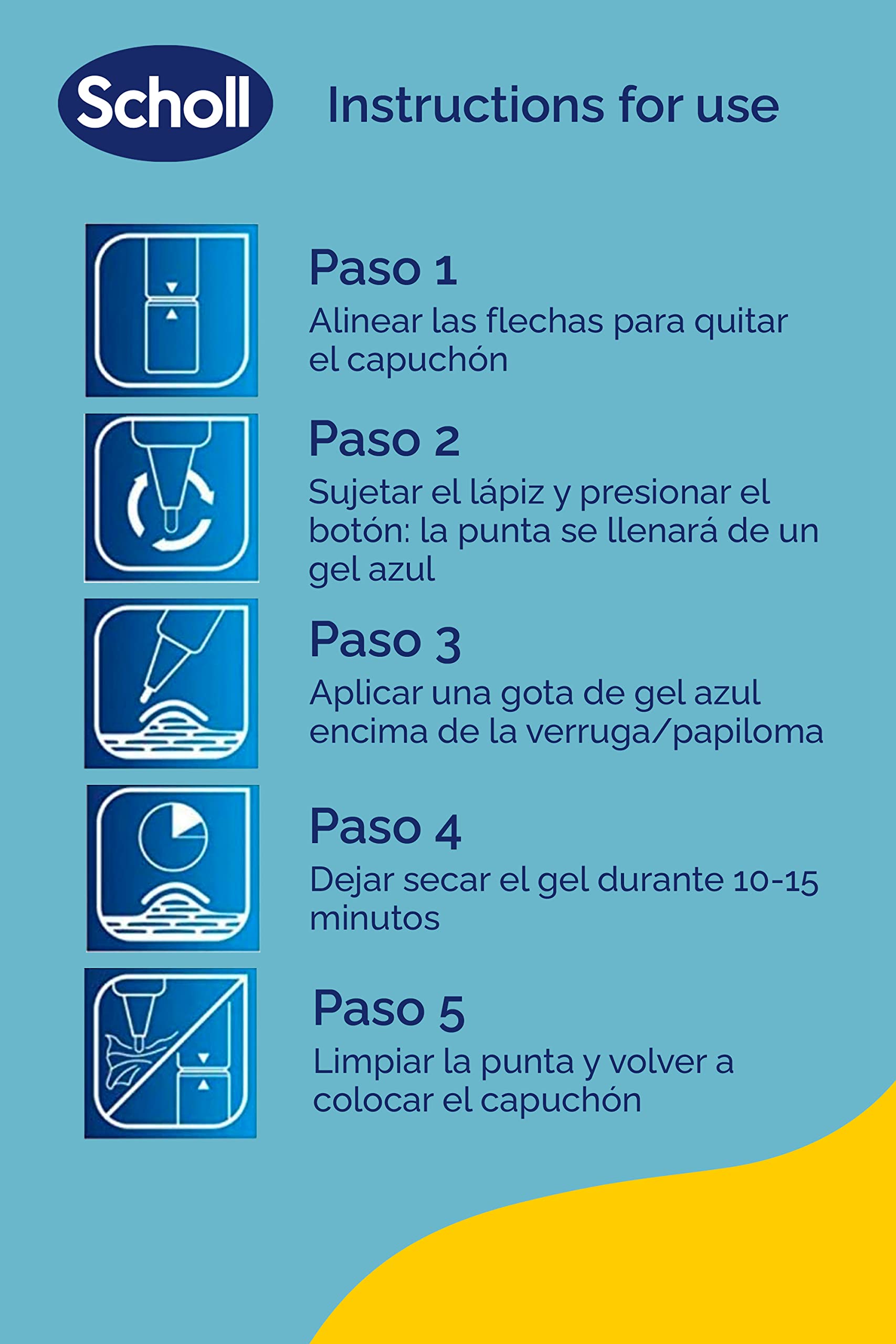 Scholl Tratamientos para Pies, Stop Verrugas, Elimina las Verrugas y Proporciona Resultados Visibles en 1 Semana, 80ml