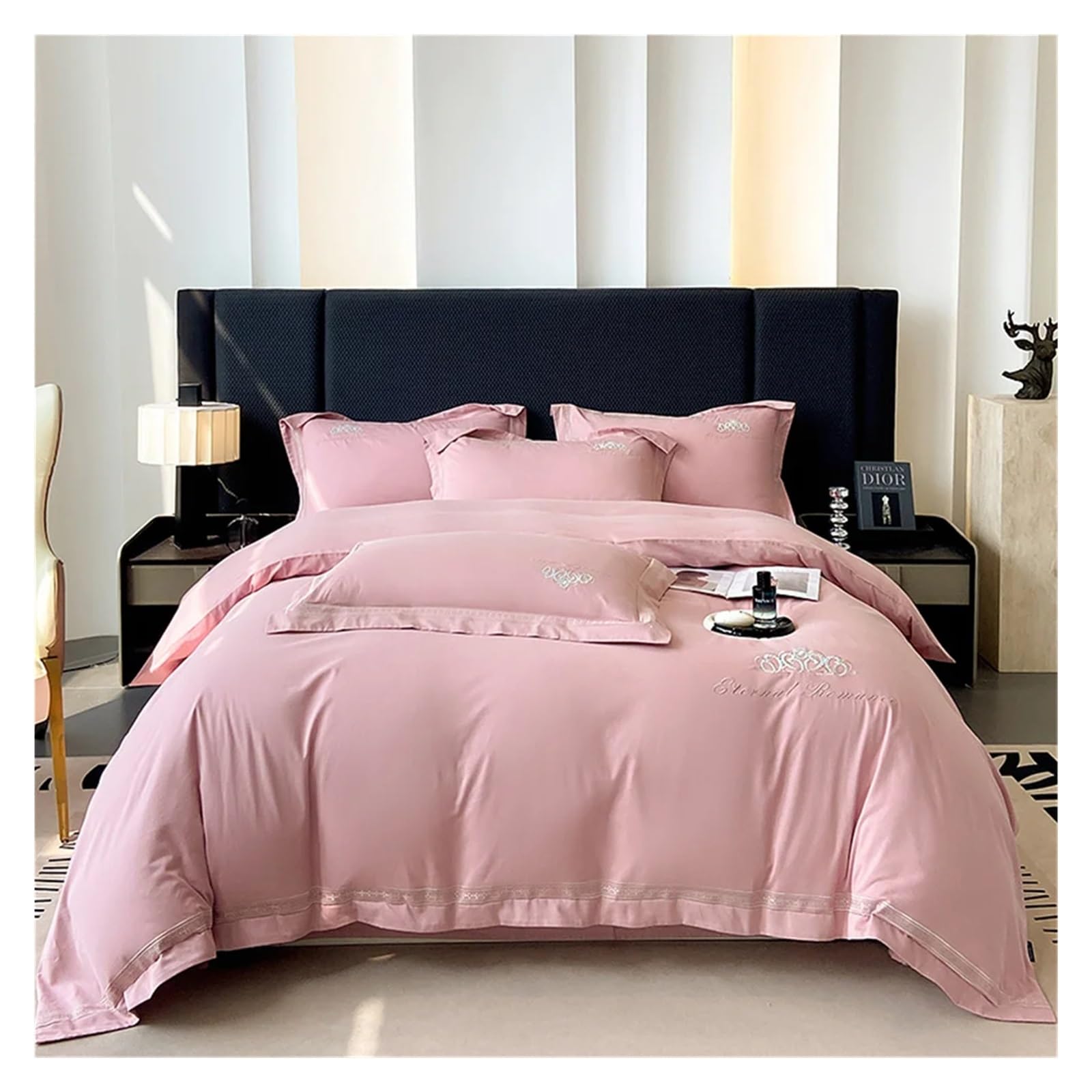 Parure de lit en coton égyptien orange 1200TC : le secret des nuits sans réveil