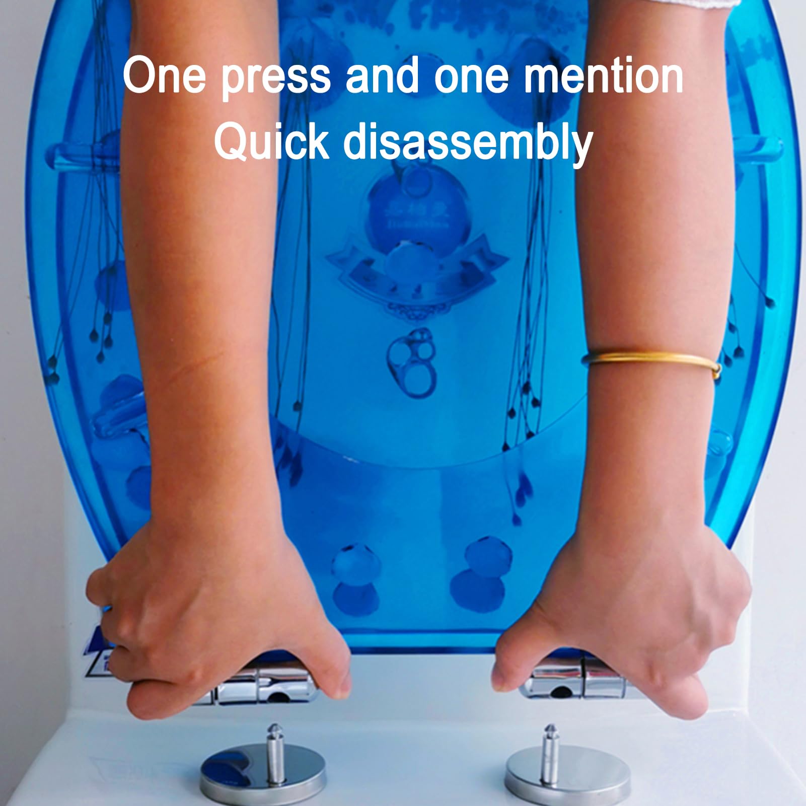Buhelyc Coperchio per WC Familiare, Copriwater per Famiglia con Chiusura Rallentata, Rilascio Rapido, Forma O/U/V, per Uso Adulto E Adatto Ai Bambini, Facile da Installare E Pulire