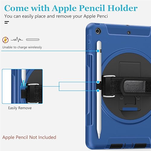 Miniatura 7 de Funda para iPad 65 generación Funda protectora de TPU para iPad 9.7 (20182017) y iPad Air 2 9.7" con soporte, asa y correa de hombro, soporte para
