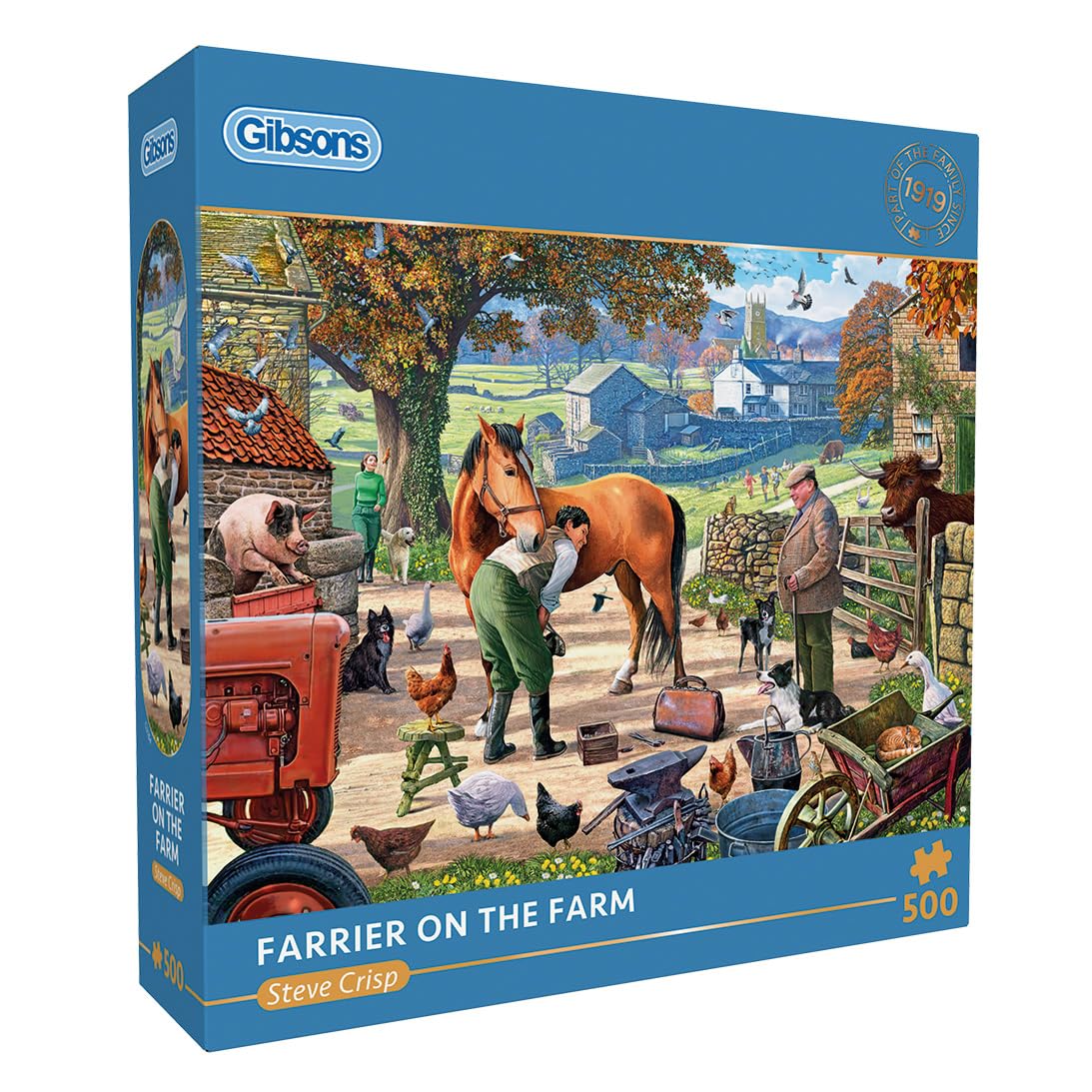 Gibsons Farrier on the Farm 500 Piece Jigsaw Puzzle for Adults | Nostalgic Jigsaw Puzzle | Sustainable Premium 100% Recycled Board | Great Gift | Gibsons Games