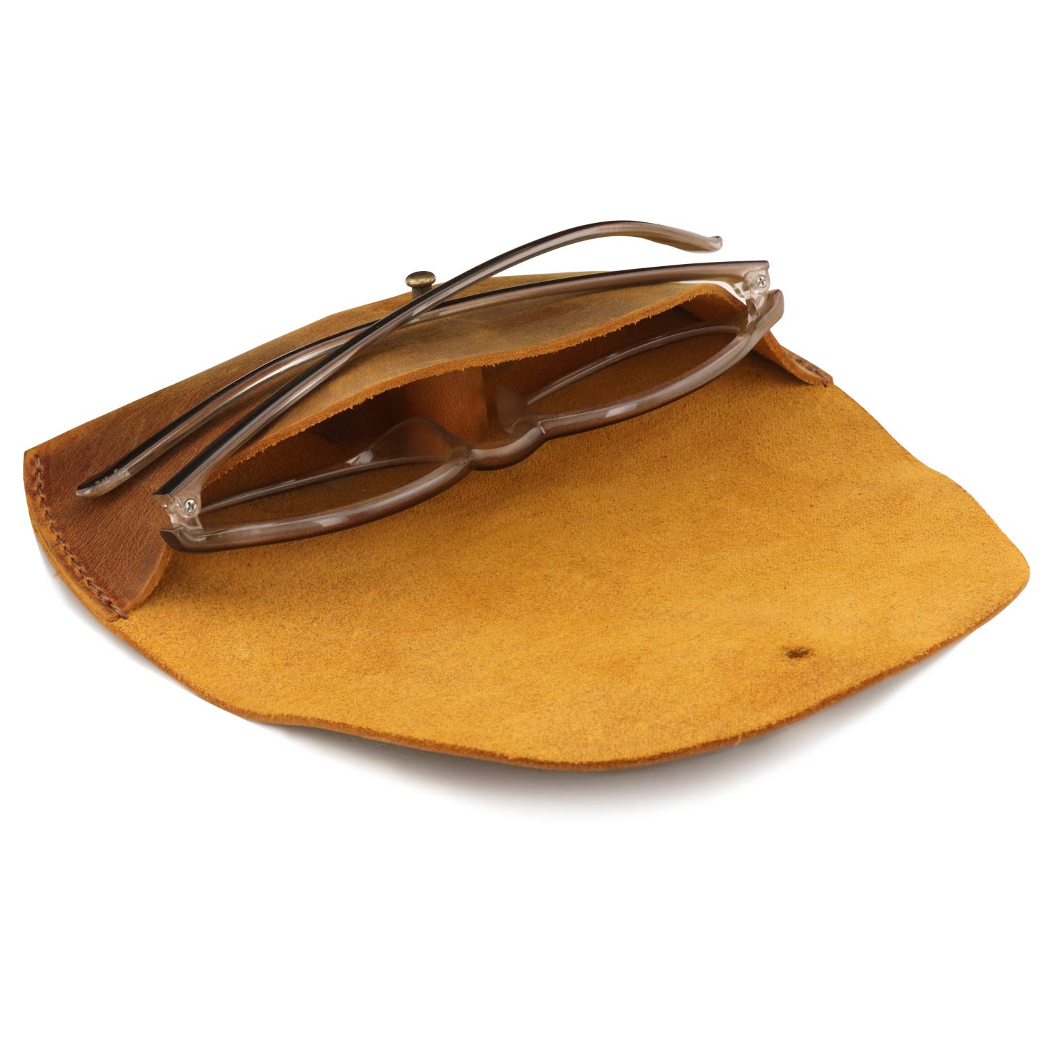 Londo Skórzane Etui Na Okulary - Unisex - Ochrona Okularów, Minimalistyczny Design, Zapięcie Na Guzik