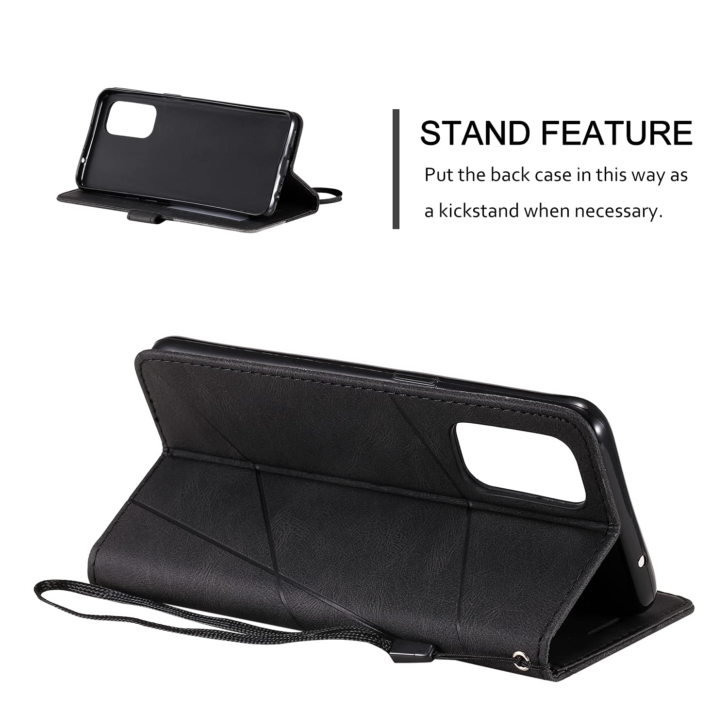 Cover per Oppo Find X3 lite/Reno 5, Custodia Flip Pelle