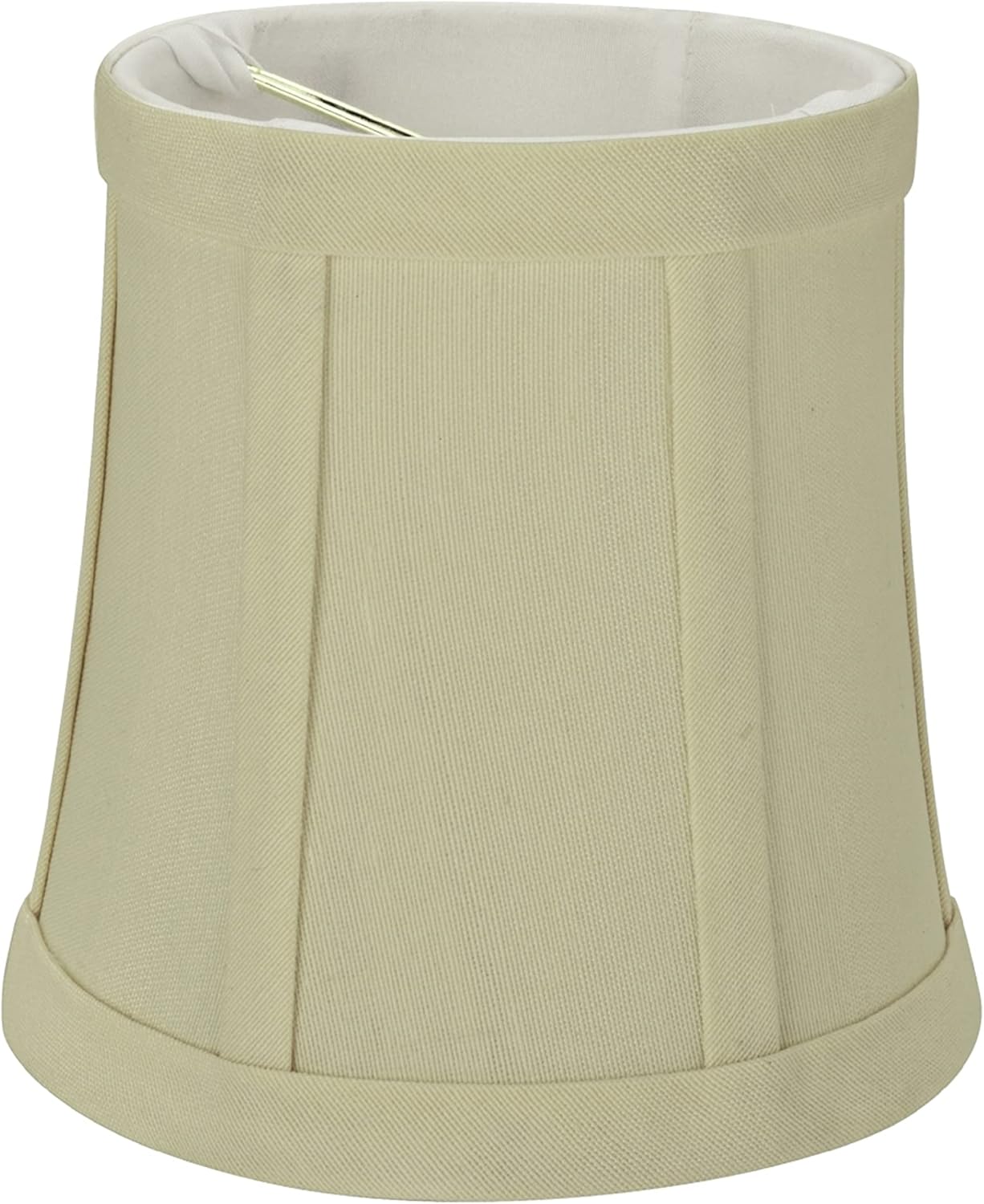 Aspen Creative 30362-5A, Bell Clip-On Chandelier Lamp Shade, Beige, 4" Top x 5" Bottom x 5" Slant Height, Set of 5