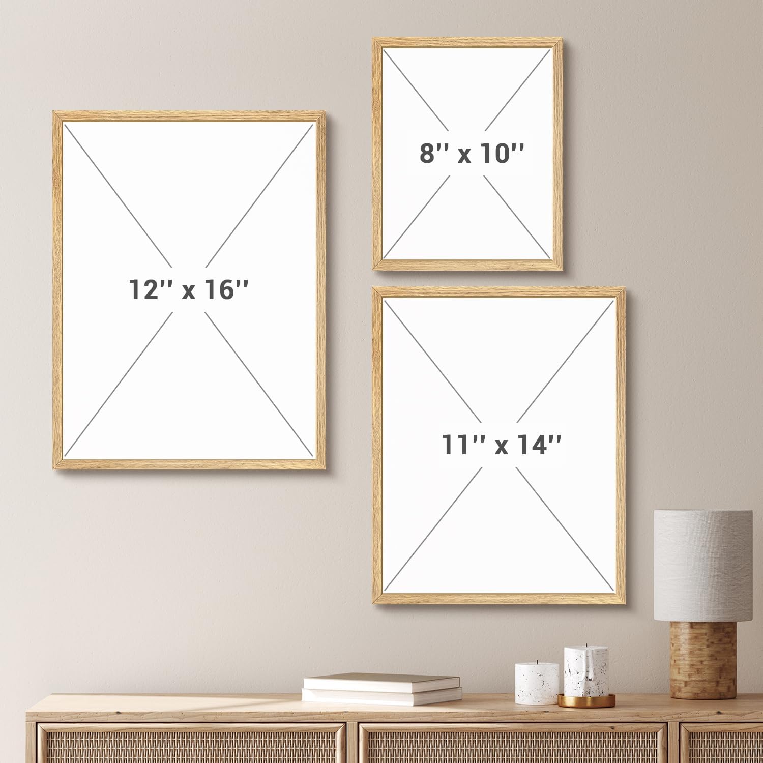 SIGNWIN Framed Poster Set Watercolor Heron Bird Elegant Herons in Various Poses Illustrations Modern Art Decorative Minimalist Multicolor for Bedroom - 12"x16"x 4 Natural