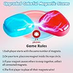 Magnetic Chess Game with String, 20 Colorful Magnet Stones & Portable Storage Bag,Strategy Board Game for Family Game Night,Party, Travel, Camping,Indoor Outdoor Use for Kids Adults