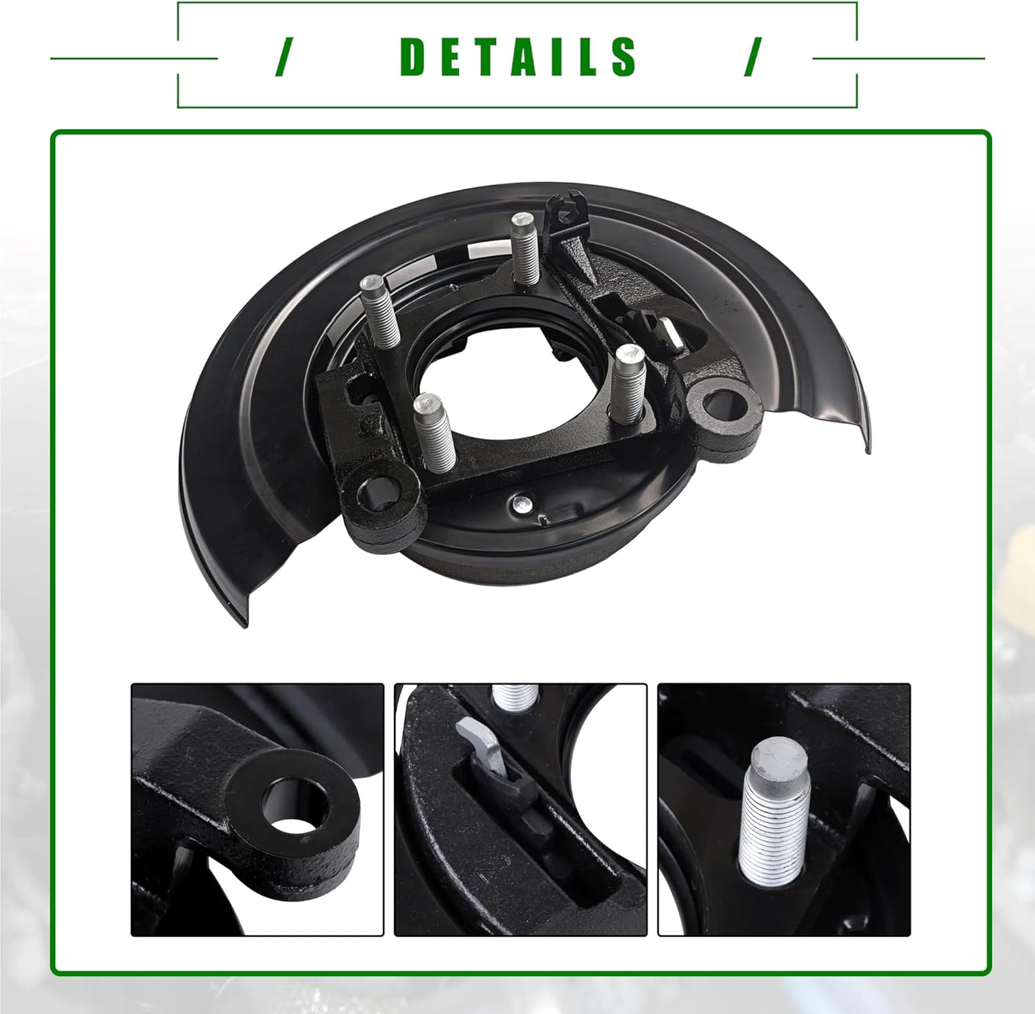 Rear Passenger Side Loaded Parking Brake Backing Plate Assembly Compatible with Ford F-250 Super Duty/F-350 Super Duty 2005-2012, F-450 Super Duty/F-550 Super Duty 2011-2012, 926-272