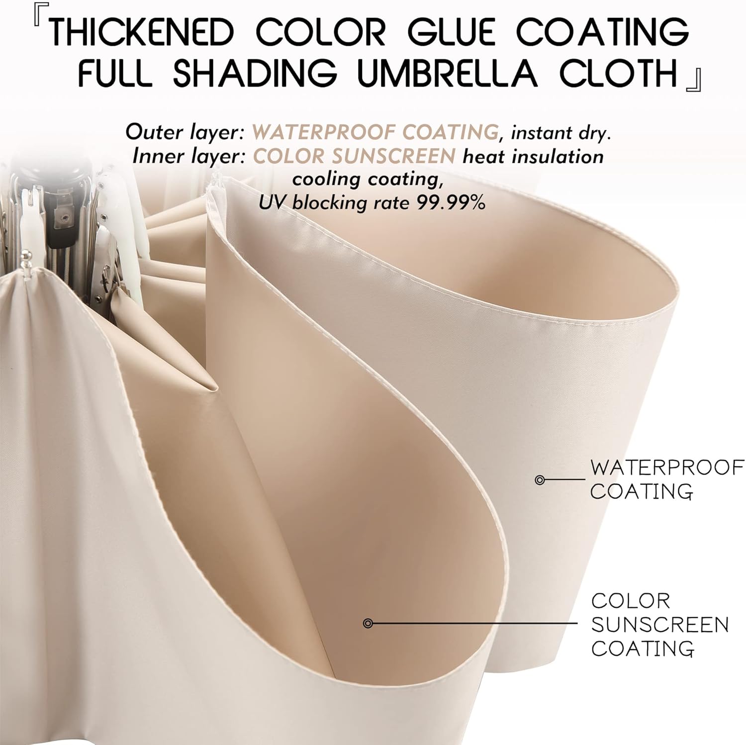 FDJASGY UV Sun Umbrella Compact Folding Travel Umbrella Auto Open Close Compact Folding Rain Umbrellas for Women Men Blocking UV 99.98% - Image 2