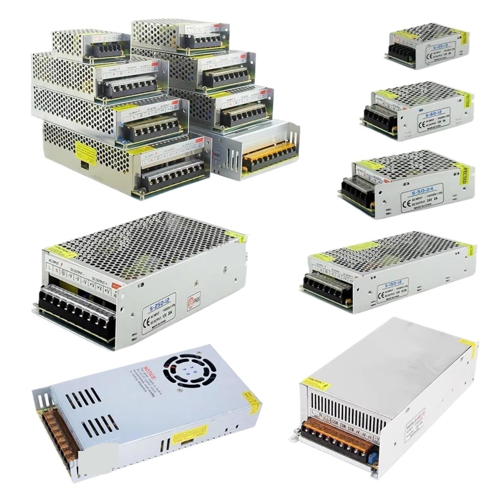Zasilacz sieciowy LED SMPS AC 110V 220V na DC 5 V 12 V 24 V 36 V 48 V 1 A 2 A 3 A 5 A 10 A 20 A 30 A 40 A 50 A 60 A Zasilacz sieciowy (220 V, 2_50A)