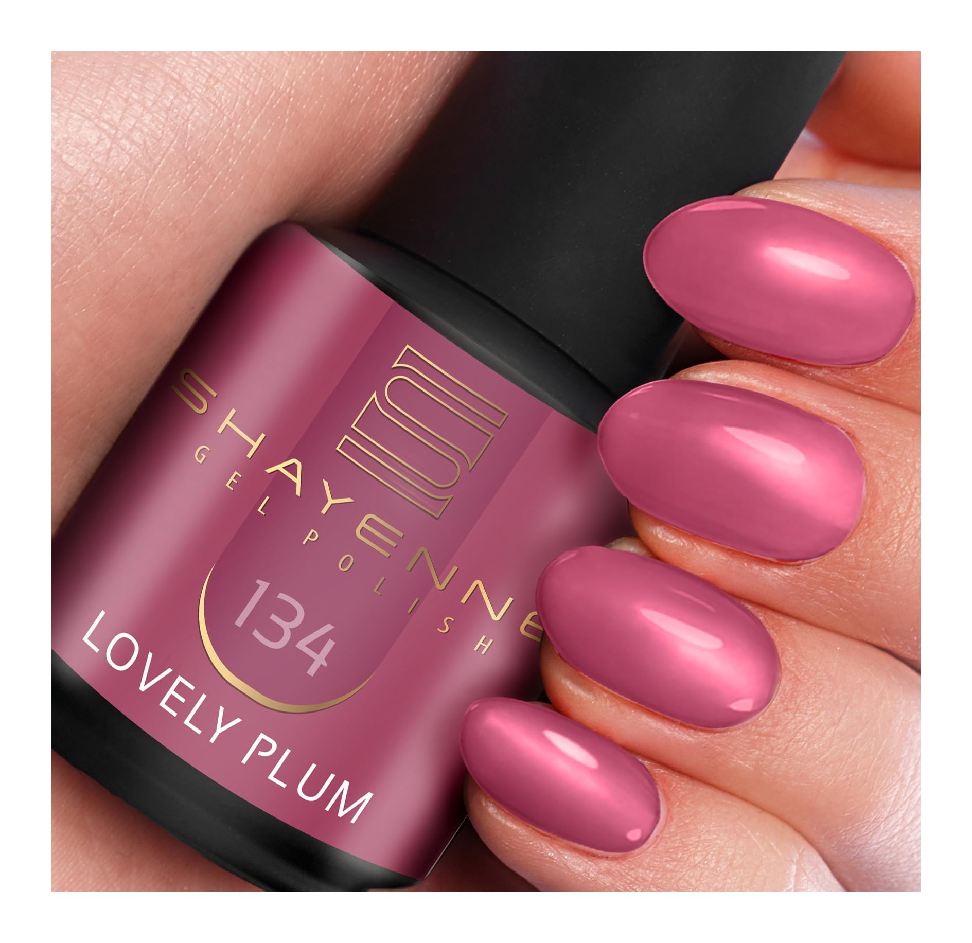 SHAYENNE UV Gel Nagellack Lila 15ml – 134 Lovely Plum – Hoch