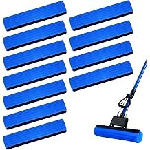 12 Pcs Roller Mop Refill Blue PVA Sponge Mop Head Replacement Bulk Absorbent for Business Garage Home Kitchen Bathroom Cleaning