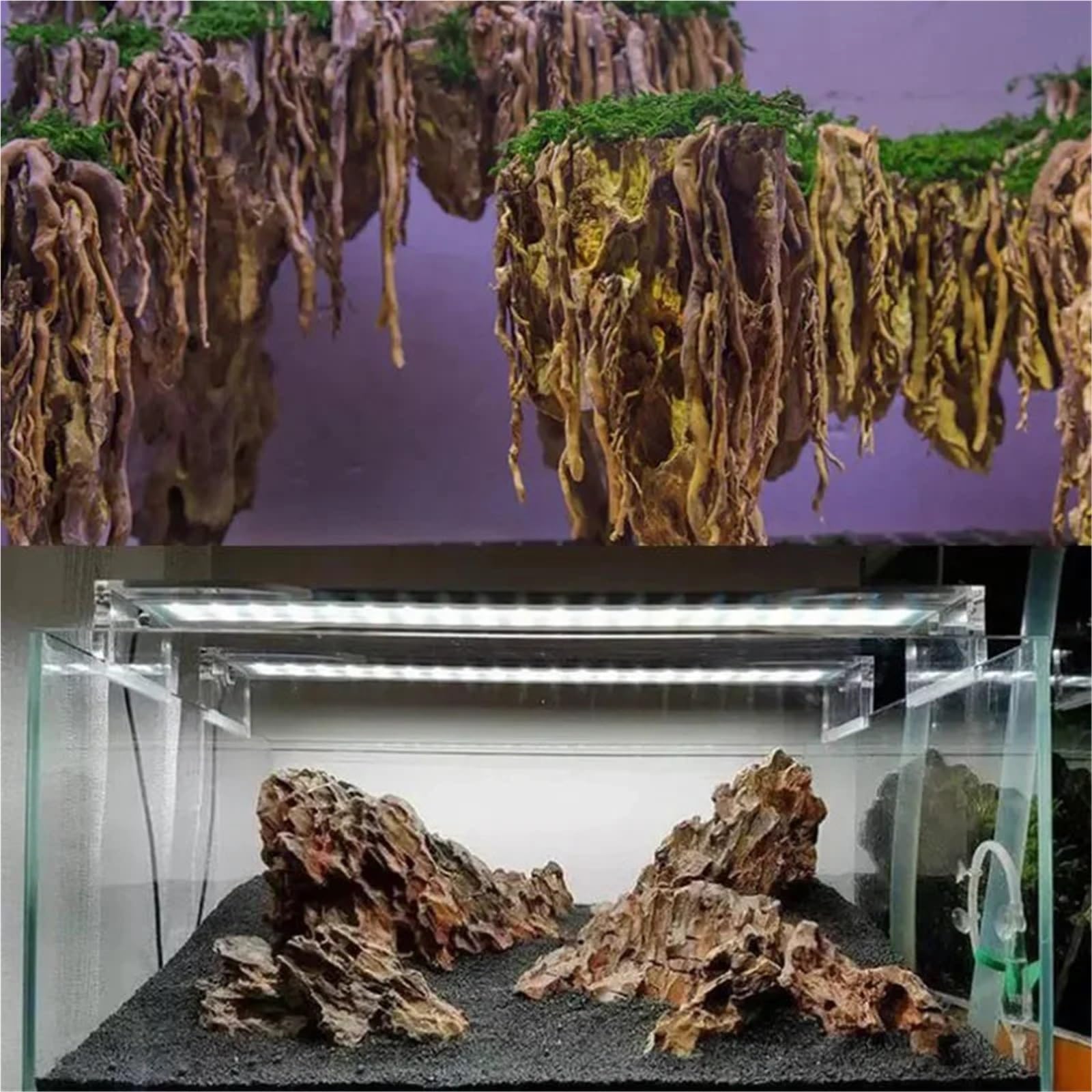 Faux Rocher 250g 500g 1000g Aquarium Decor Stone Rockery Landscaping Fish Tank Microporous Good for Plants Growth(About 1000g)