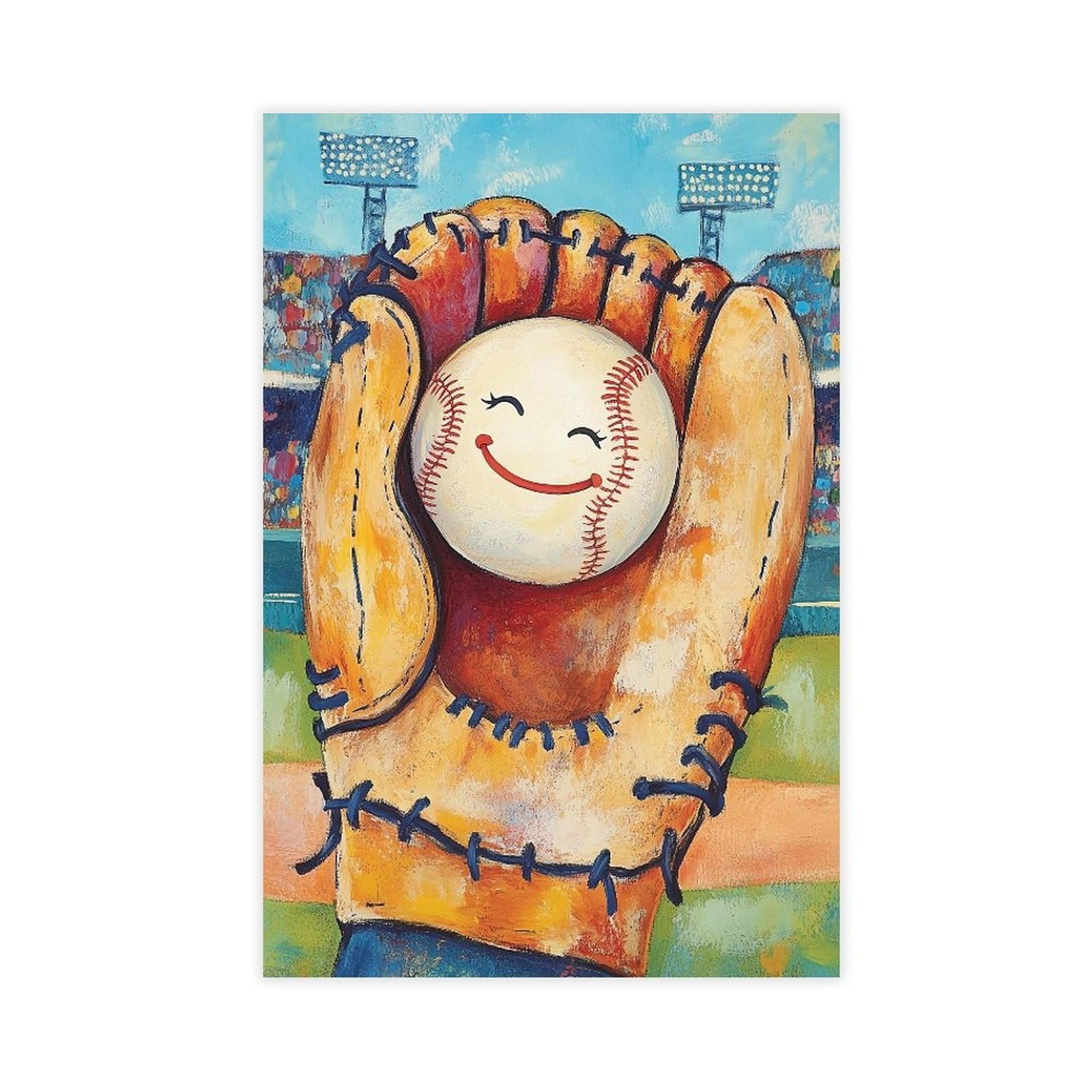 Ywtjax Unframe-Style Baseball Glove Poster Canvas Poster For Dorm Room Decor Gift