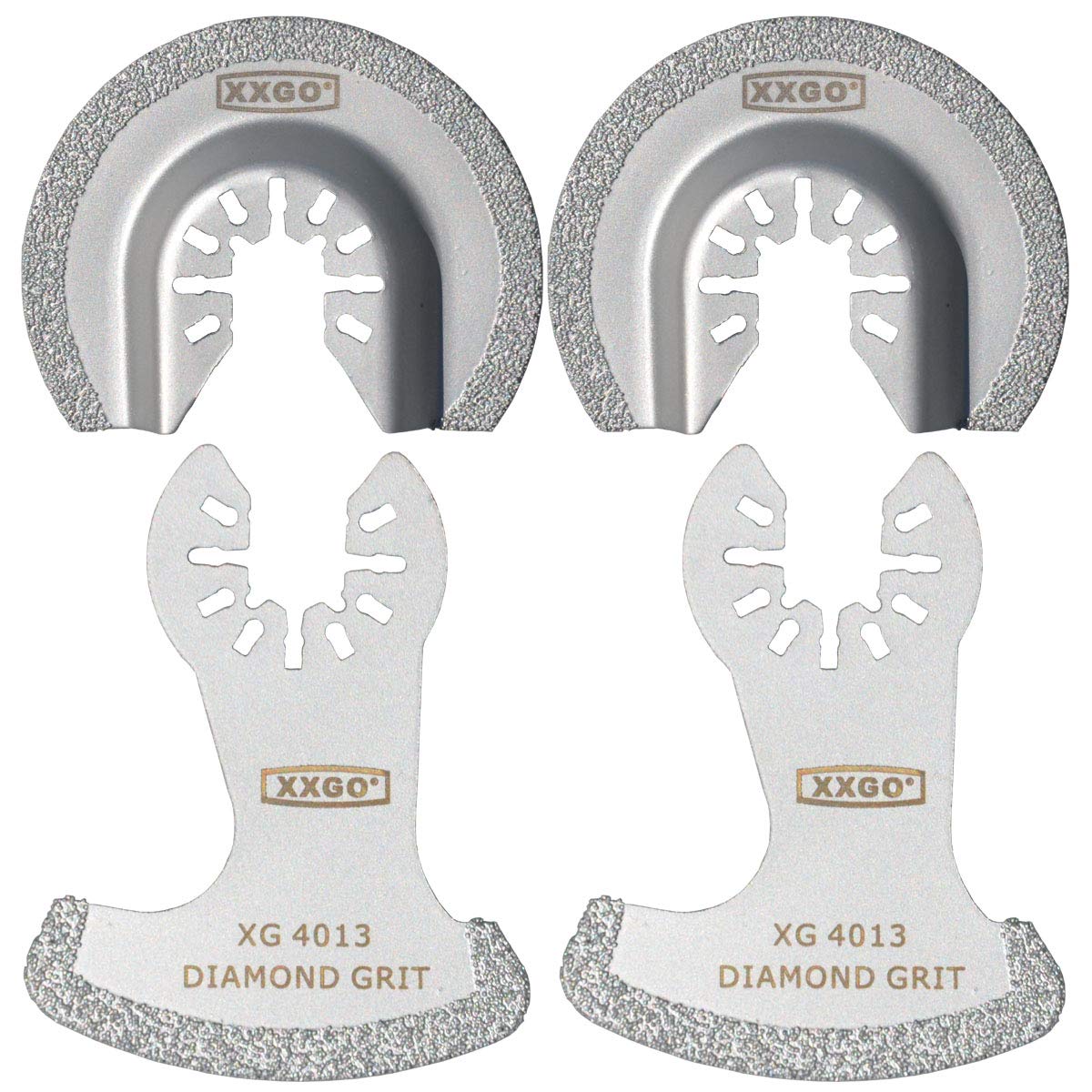XXGO 4 Pcs Oscillating Multi Tool Diamond Blades for Grit Grout Removal