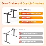 WALKINGDESK 63x24 Inches Electric Standing Desk with Keyboard Tray, Height Adjustable Stand up Desk with 2 Drawers, Ergonomic Sit to Stand Desk with Storage Monitor Stand, Computer Table, Rustic Brown