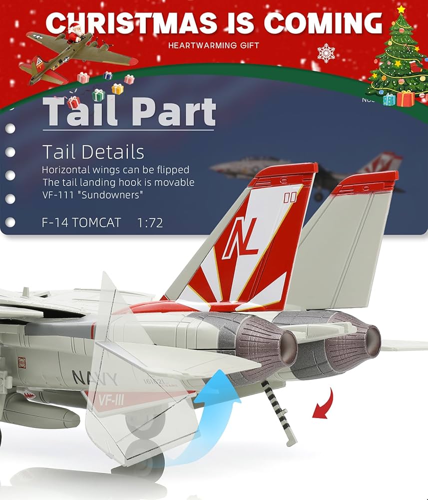 Amazon.co.jp: NUOTIE F-14 トムキャット 1/72 合金モデル VF-111 サン