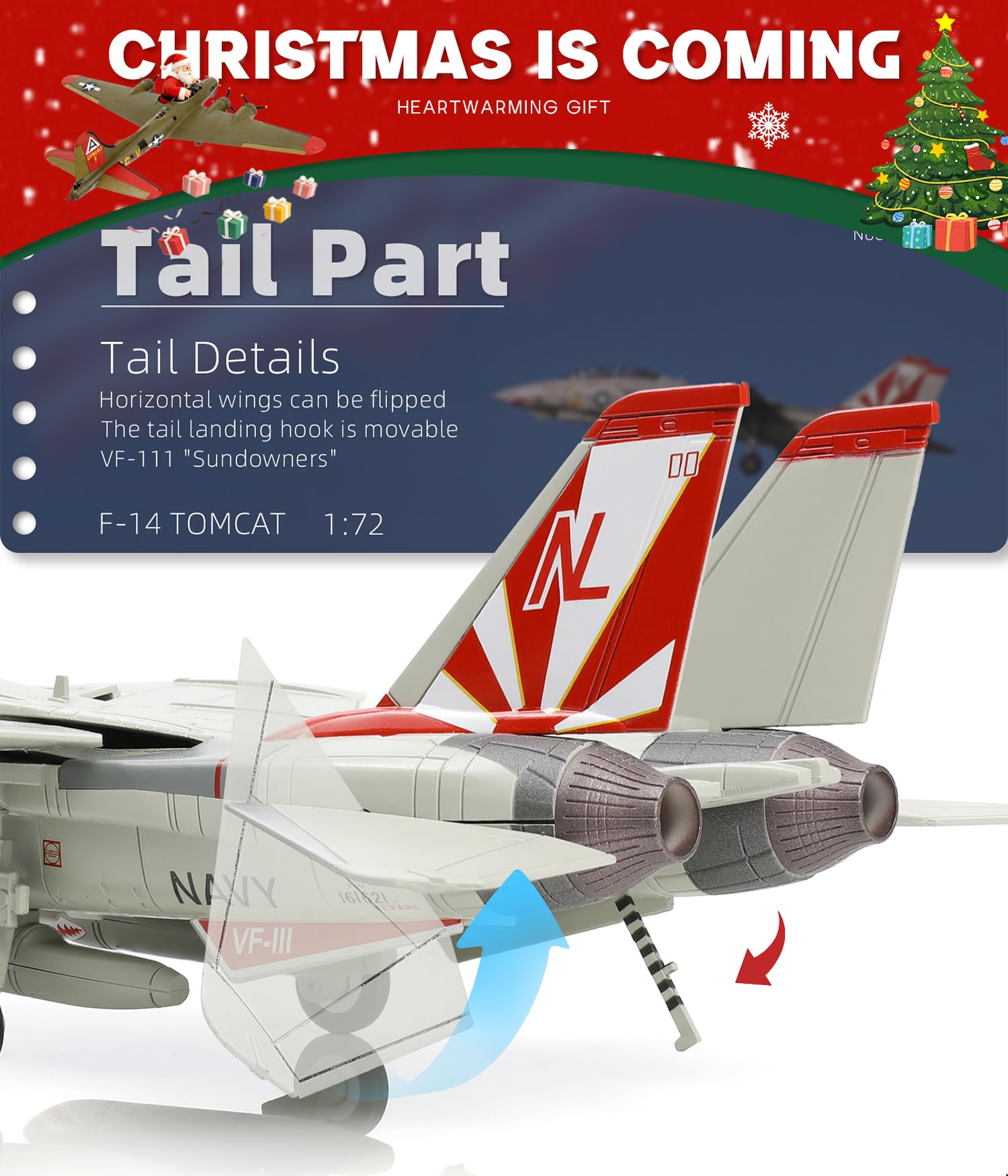 Amazon.co.jp: NUOTIE F-14 トムキャット 1/72 合金モデル VF-111 サン