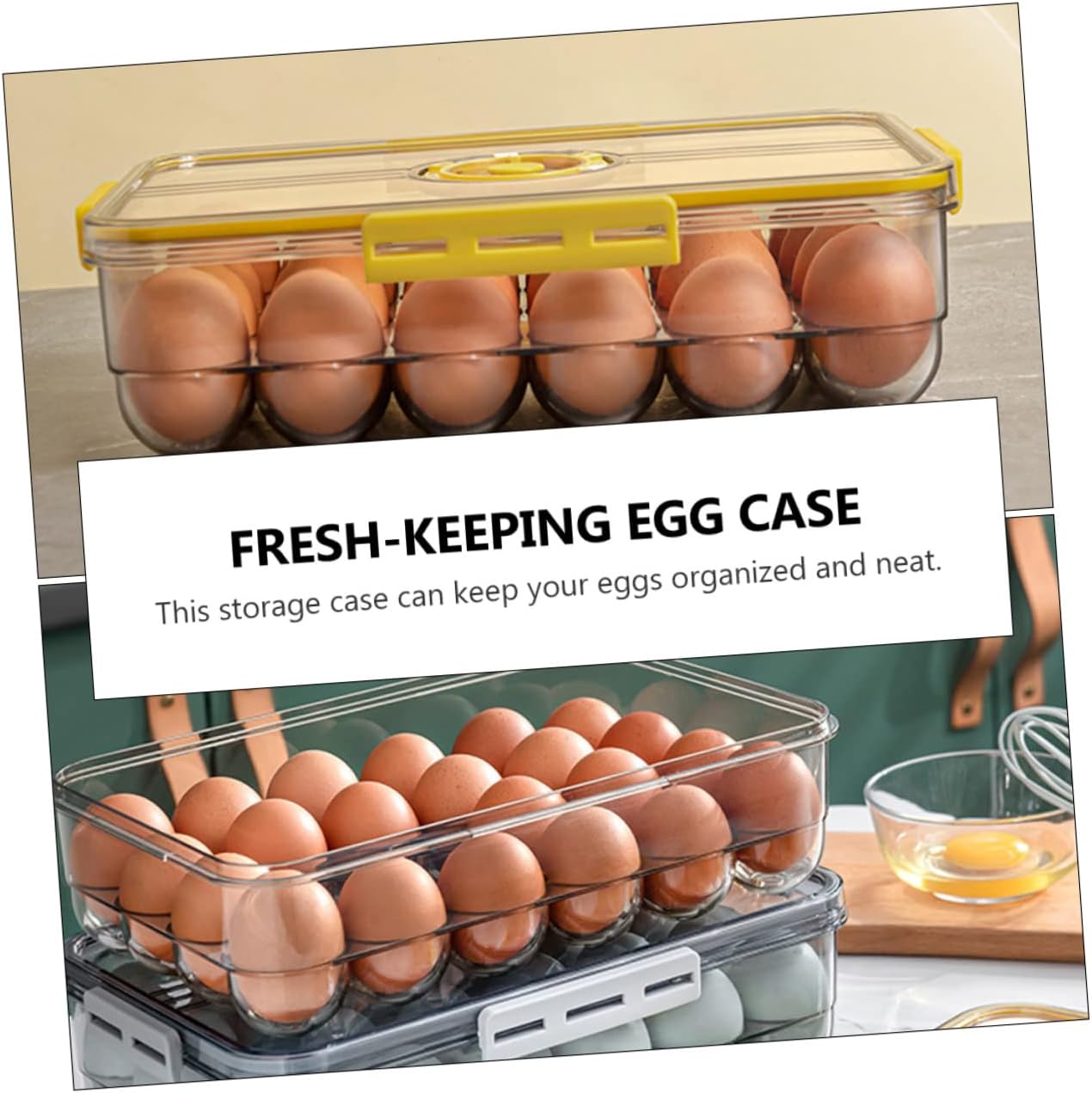 1 Pc Chronograph Egg Box Egg Holder Egg Storage Box Plastic Drawers Eggs Refrigerator Containers Deviled Egg Plates Practical Egg Bracket Fresh-Keeping Egg Case Water Proof Tray
