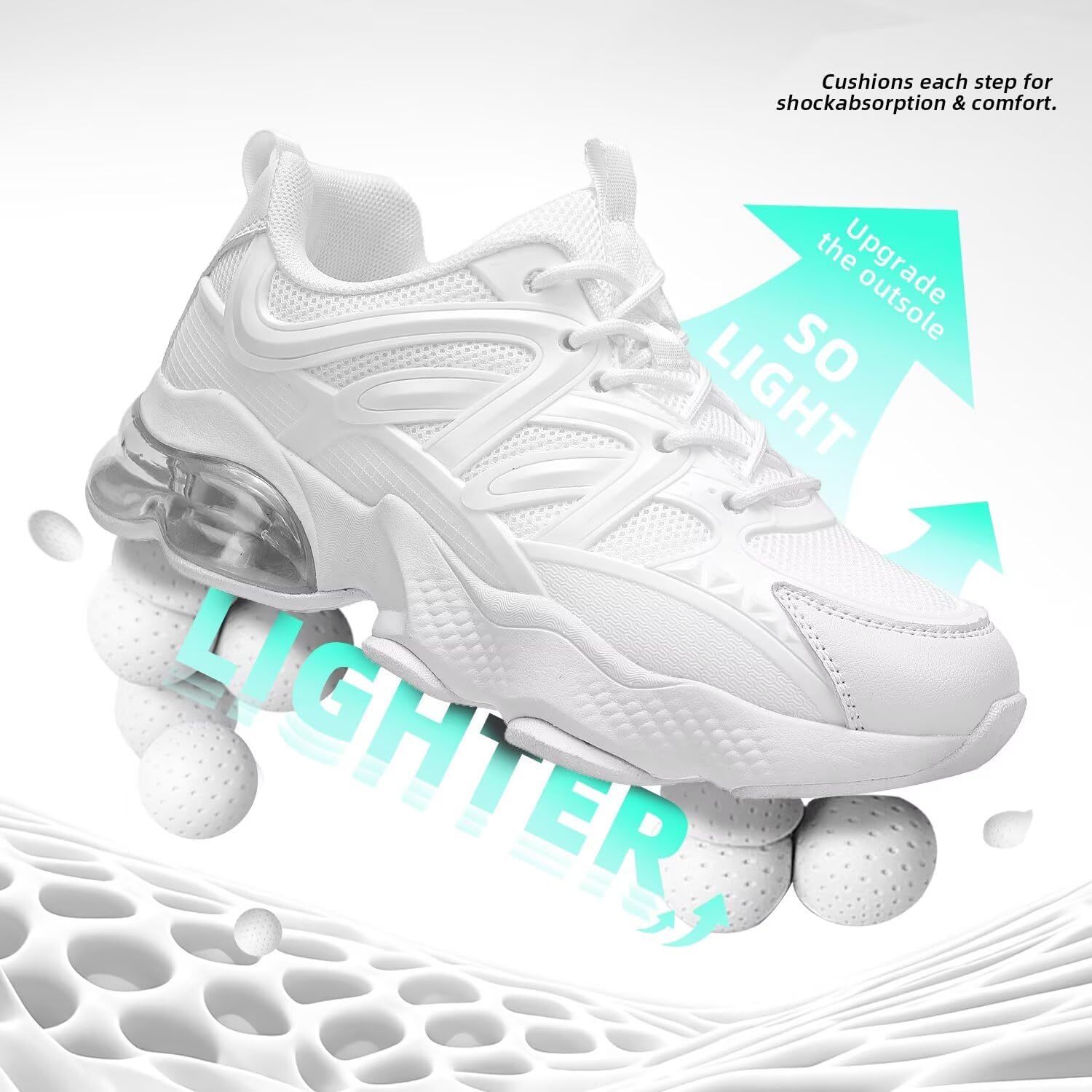 Womens Walking Running Shoes Air Cushion Tennis Sneakers Fashion Breathable Basketball Sport Gym Fitness Cross Trainers