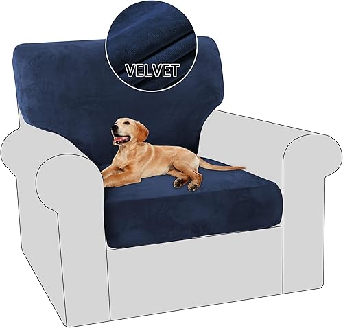 Miniatura 8 de PrinceDeco Fundas de sofá de terciopelo de varias piezas, fundas de cojín lavables, fundas de cojín de asiento y respaldo, fundas de sofá para sofá