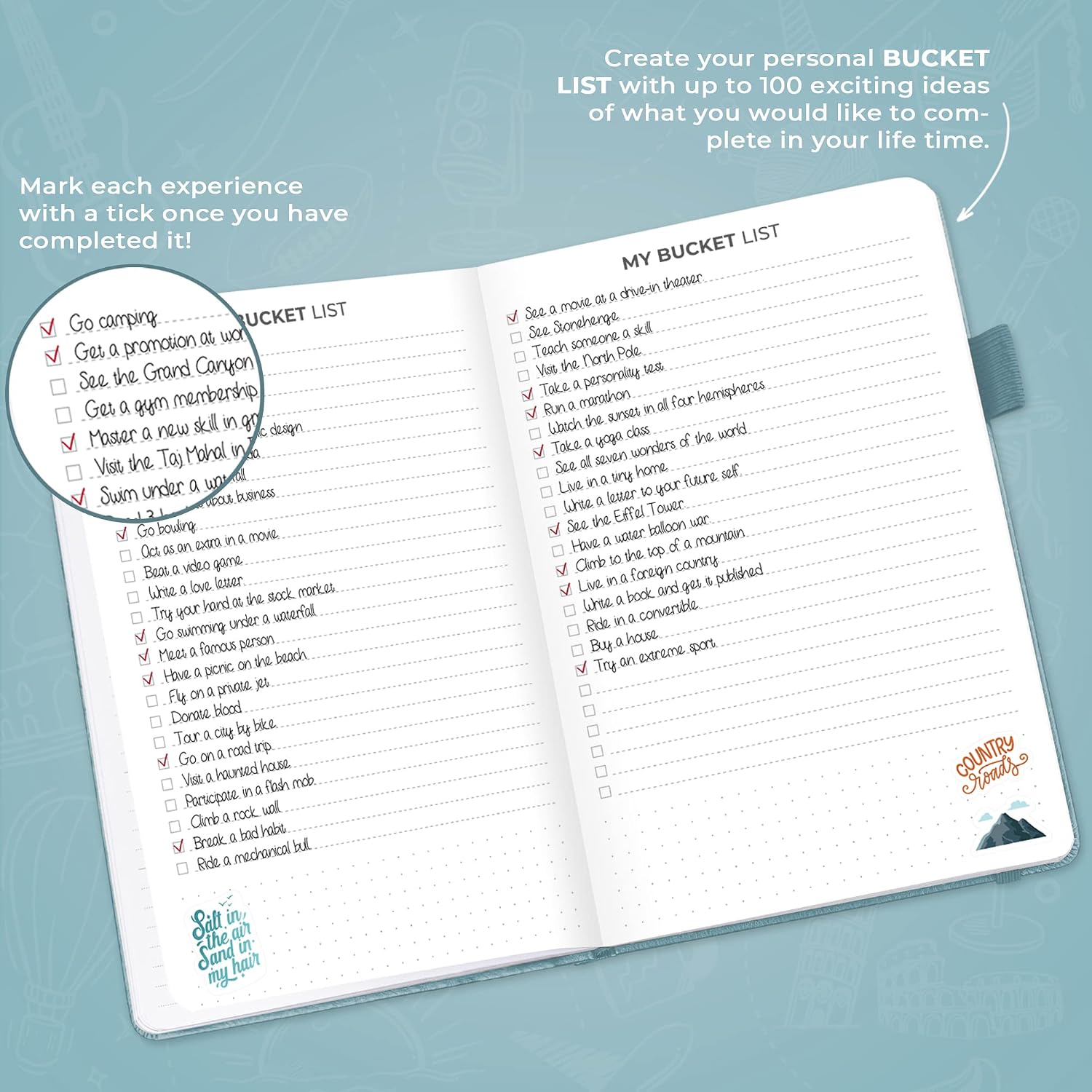 Clever Fox Bucket List Journal, Inspirational Book for Memories & Adventures - Image 5