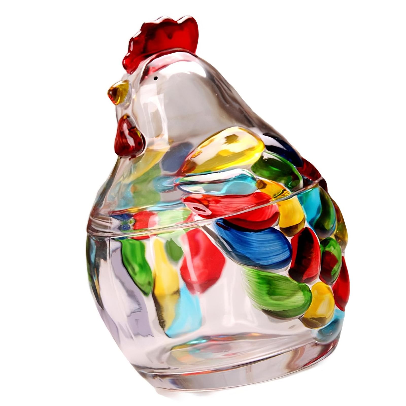 Barattolo Caramelle Vetro Gallo sul Caramelle Nido, barattoli Biscotti Caramelle Biscotti Contenitore conservazione degli Alimenti Decorativi Ciotola Barattoli con