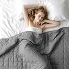 Weighted Blanket for Adults - Cooling Heavy Blanket for 110-130lbs with Premium Glass Beads - Large Soft Thick Blankets for All Sleep
