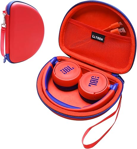 LTGEM - Funda compatible con auriculares inalámbricos JBL JR 310  Junior 320BT  JR 300BT con cancelación de ruido para niños, color rojo (solo funda)