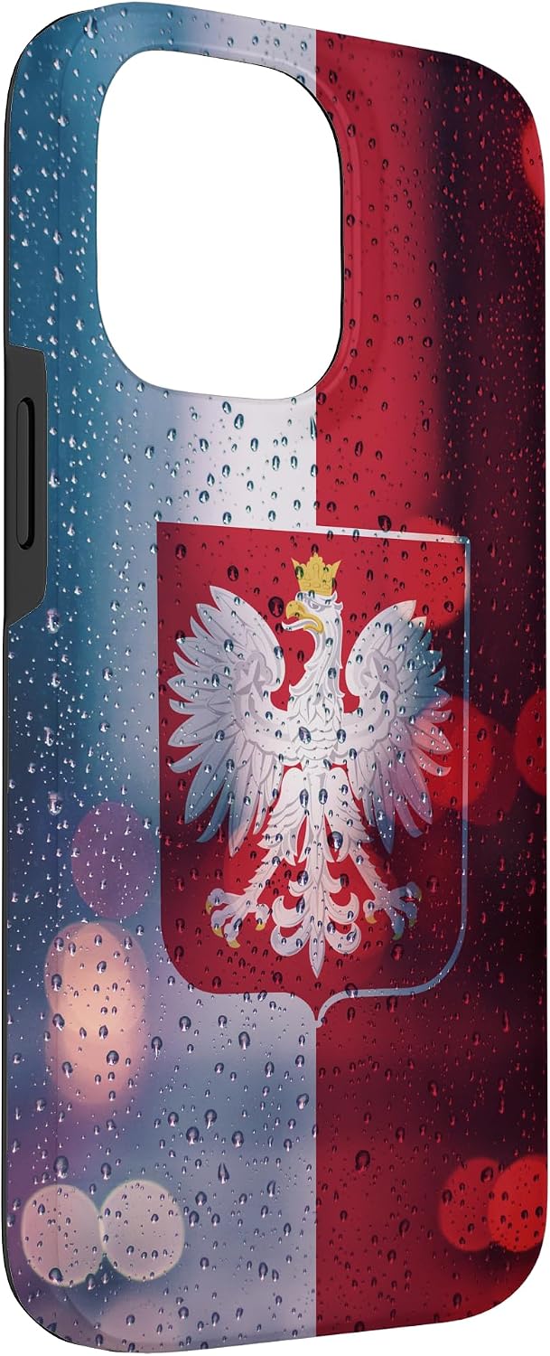 Poland Raindrop Style Flag - Polish Pride Case for iPhone 14 Pro Max