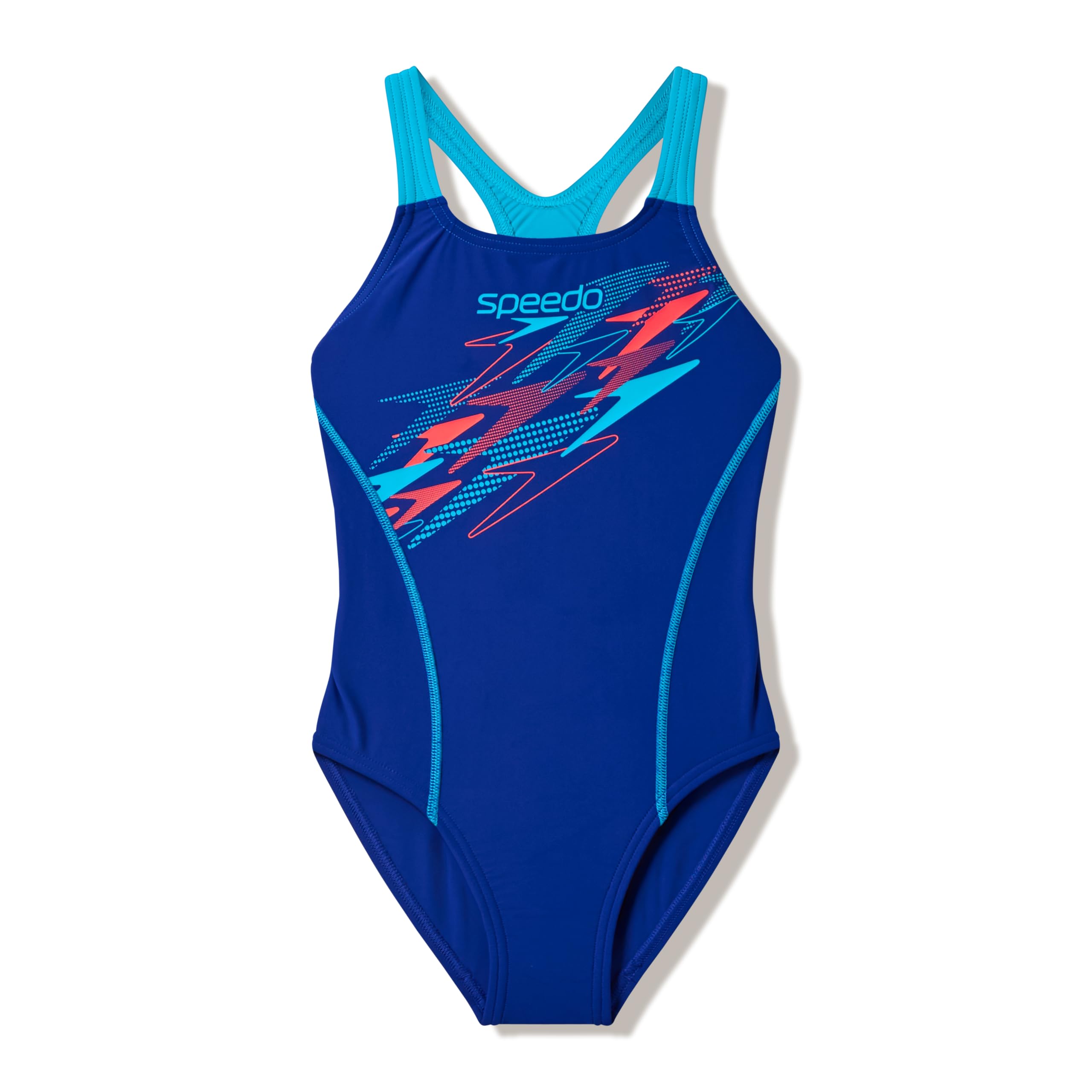 Speedo Medley Medley Medalist Badeanzug für Mädchen, Marineblau