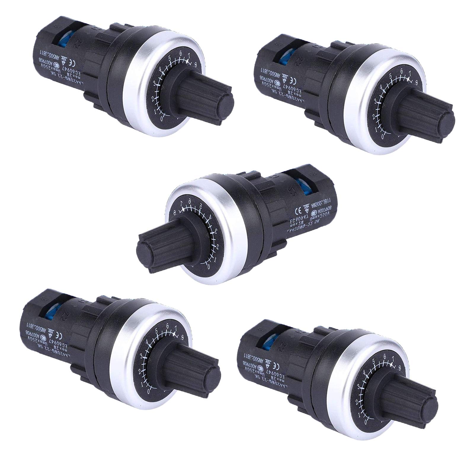 ⚙️ 5 Potenciómetros Para Montaje En Panel VSD/VFD | 5K Ohmios | Precisión Y Fácil Instalación (tornillos)