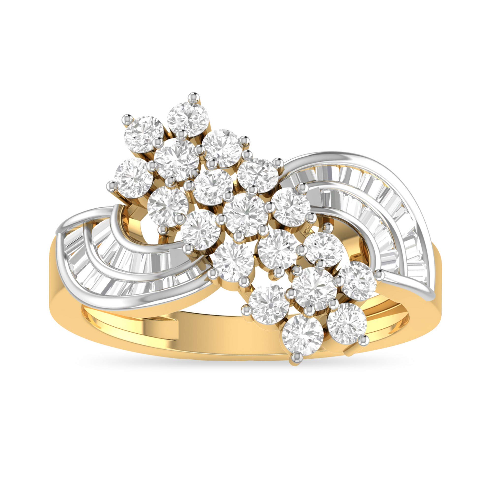 14k (585) Yellow Gold and Solitaire Ring for Women