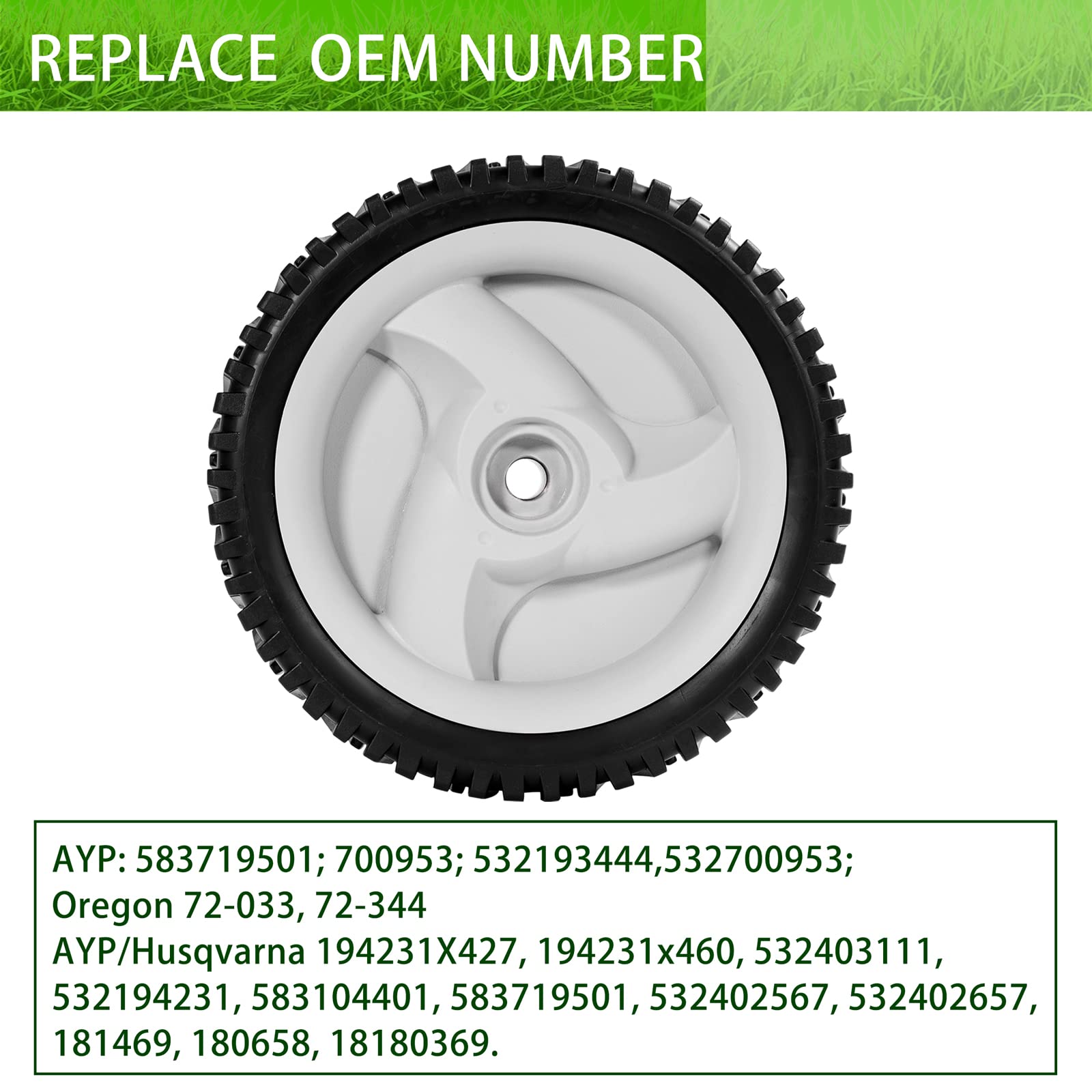 OTDSPARES Replaces 532403111 194231x427 194231x460 (2) Craftsman Front Drive Wheels