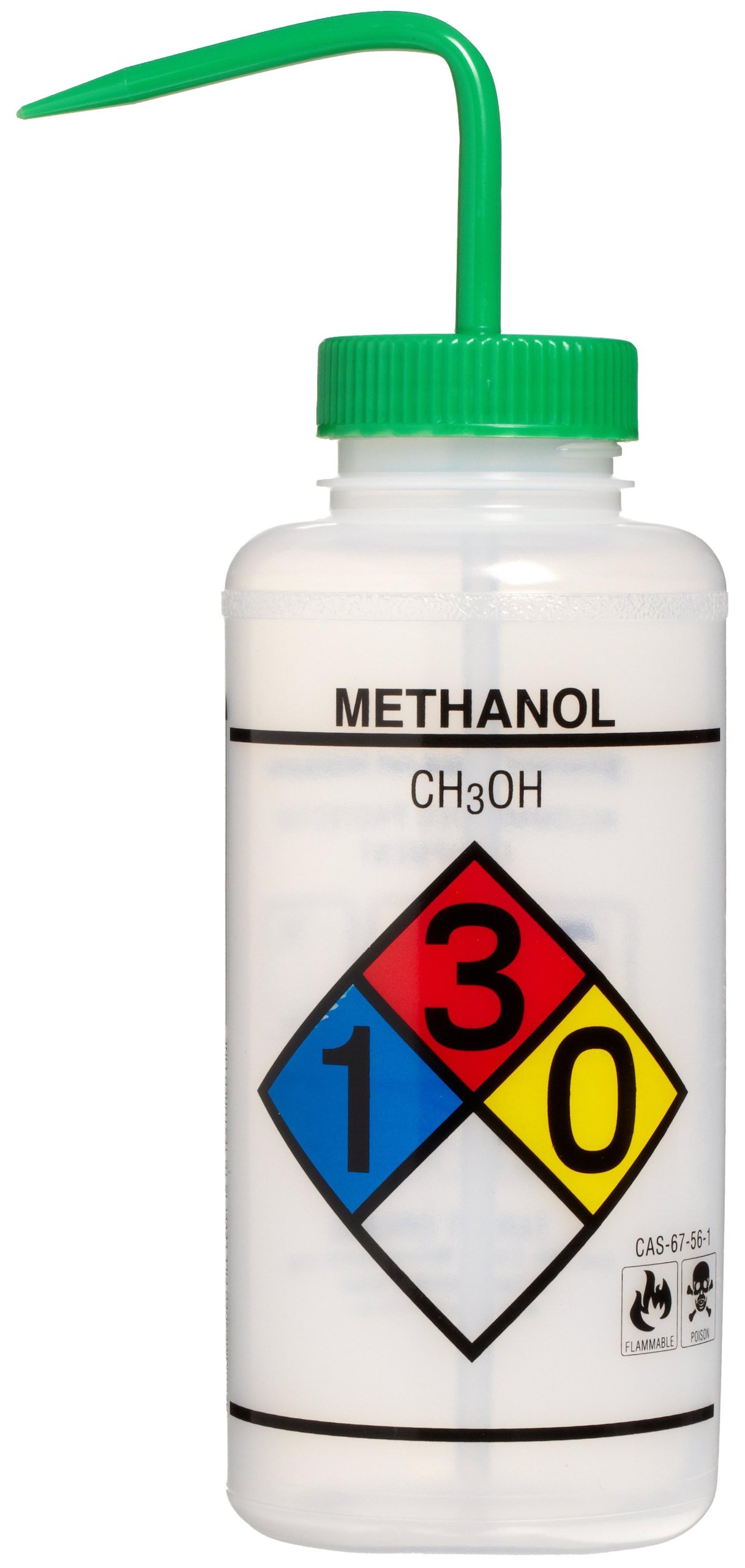 Flacon méthanol PEHD SP Bel-Art : bouteille de sécurité 4 couleurs 1000ml