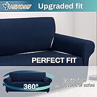 Vista 105 de Asnomy Couch Covers for 3 Cushion Couch Stretch Sofa Covers Slipcovers, Pet Protector Furniture Covers for Dogs Cats Spandex Jacquard Fabric Small