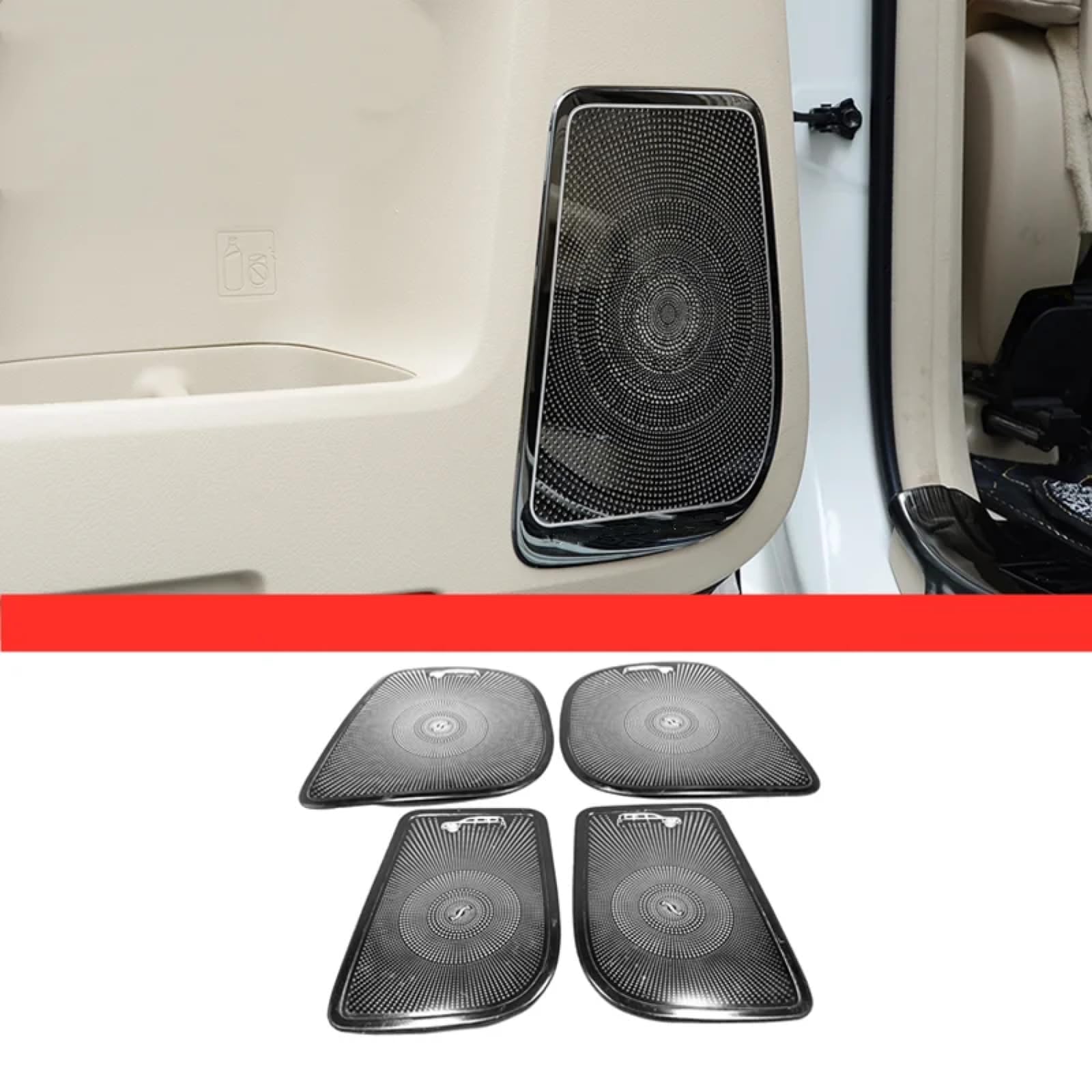 Osłona Głośnika Audio na Samochodowe dla Toyota Land Cruiser Prado 150 J150 2010-2020, Osłona głośnika audio, akcesoria do głośników w drzwiach samochodu