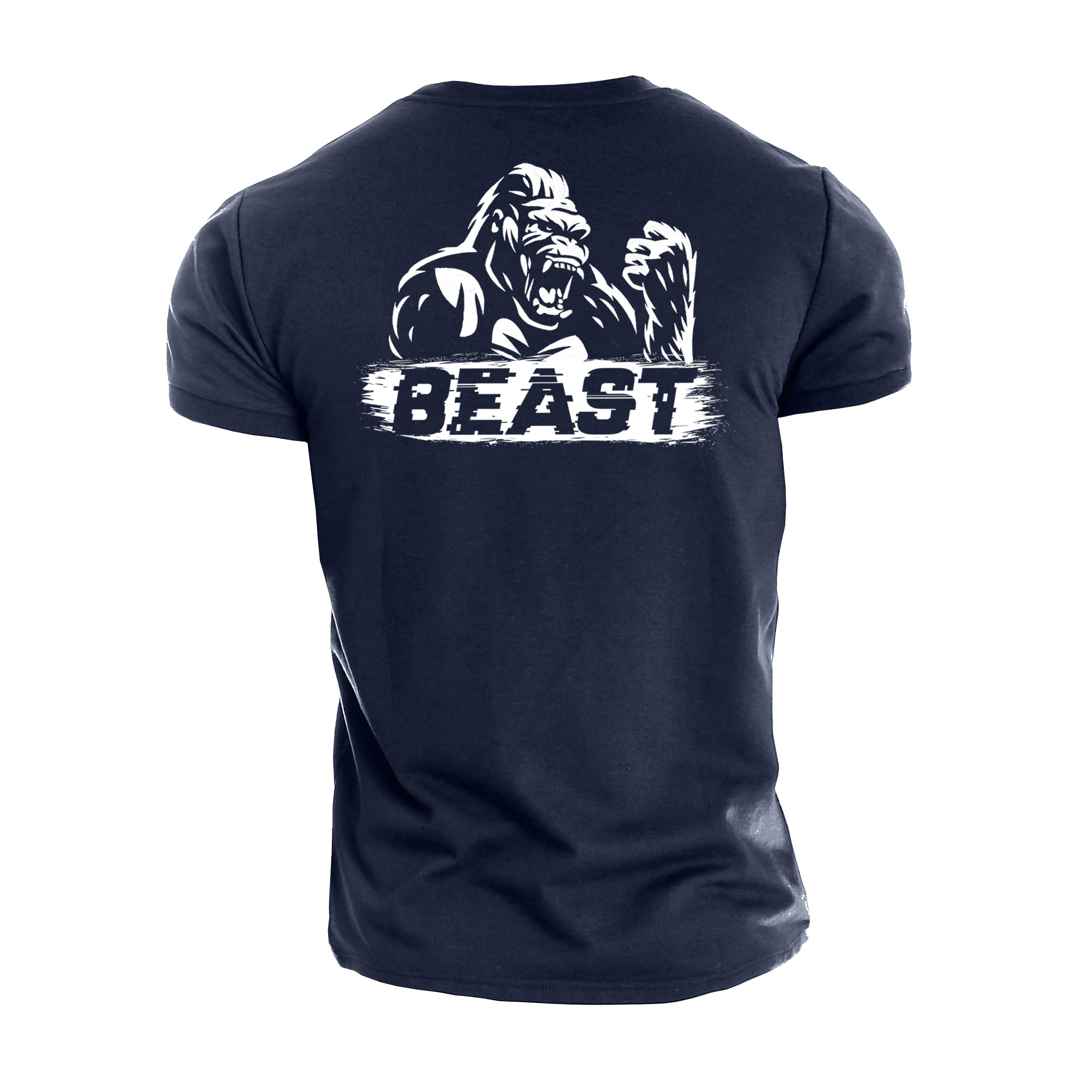 GYMTIER Strongman Beast Gorilla Men's Gym T-Shirt Bodybuilding Training Workout Lifting Top Clothing