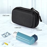 Vista 7 de MEDMAX Funda para inhalador, funda protectora de transporte de viaje, se adapta a dispositivos de rescate estándar y nuevos inhaladores de albuterol