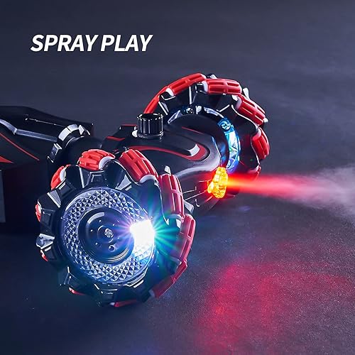 Miniatura 4 de Auto con sensor de gestos de control remoto 4WD, auto de acrobacias RC controlado a mano, vehículo de doble cara rotación de 360 con luz y aerosol