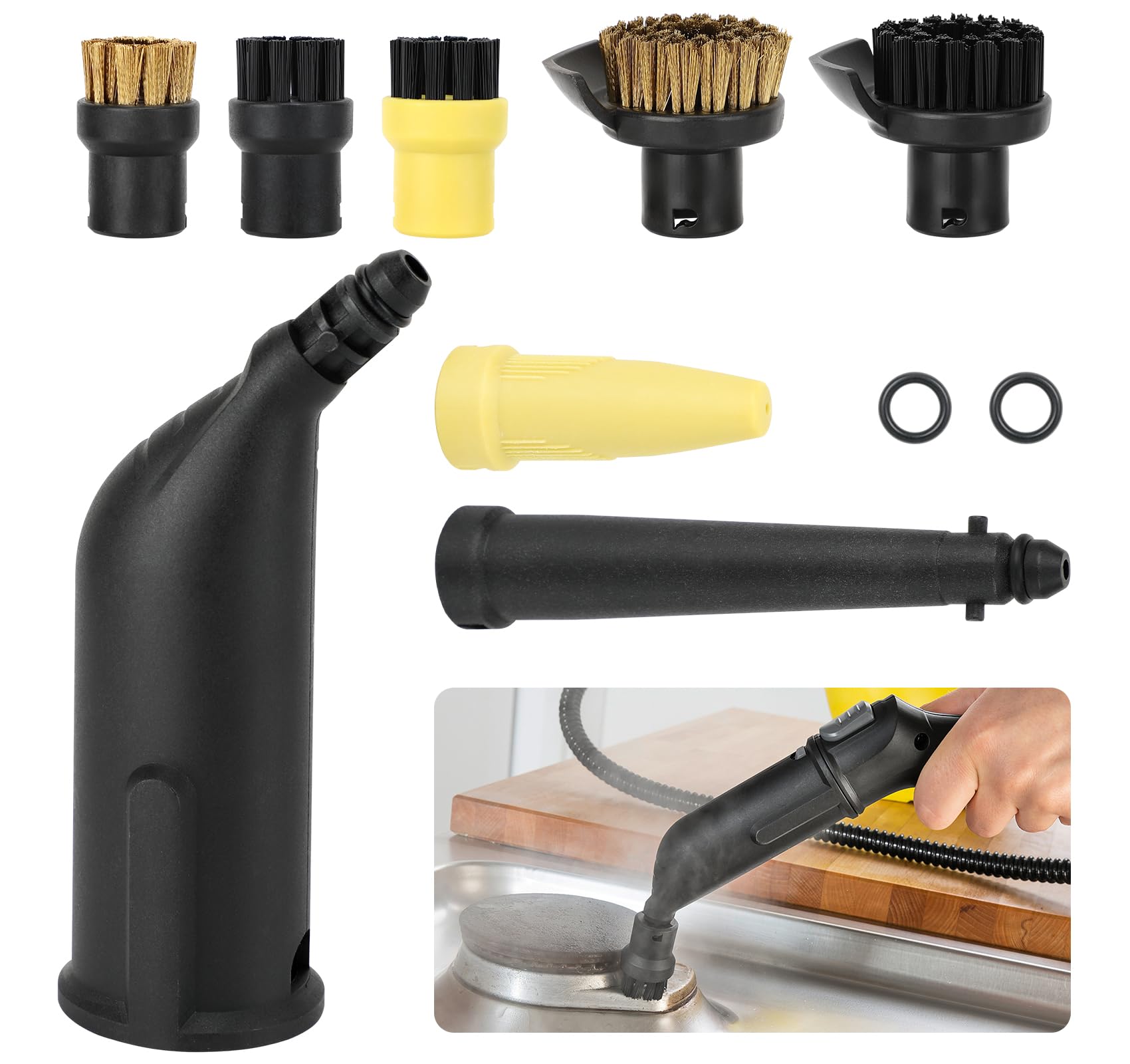 Pièces nettoyeur vapeur Kärcher SC2 SC3 SC5 : buse à joints et brosse ronde de rechange