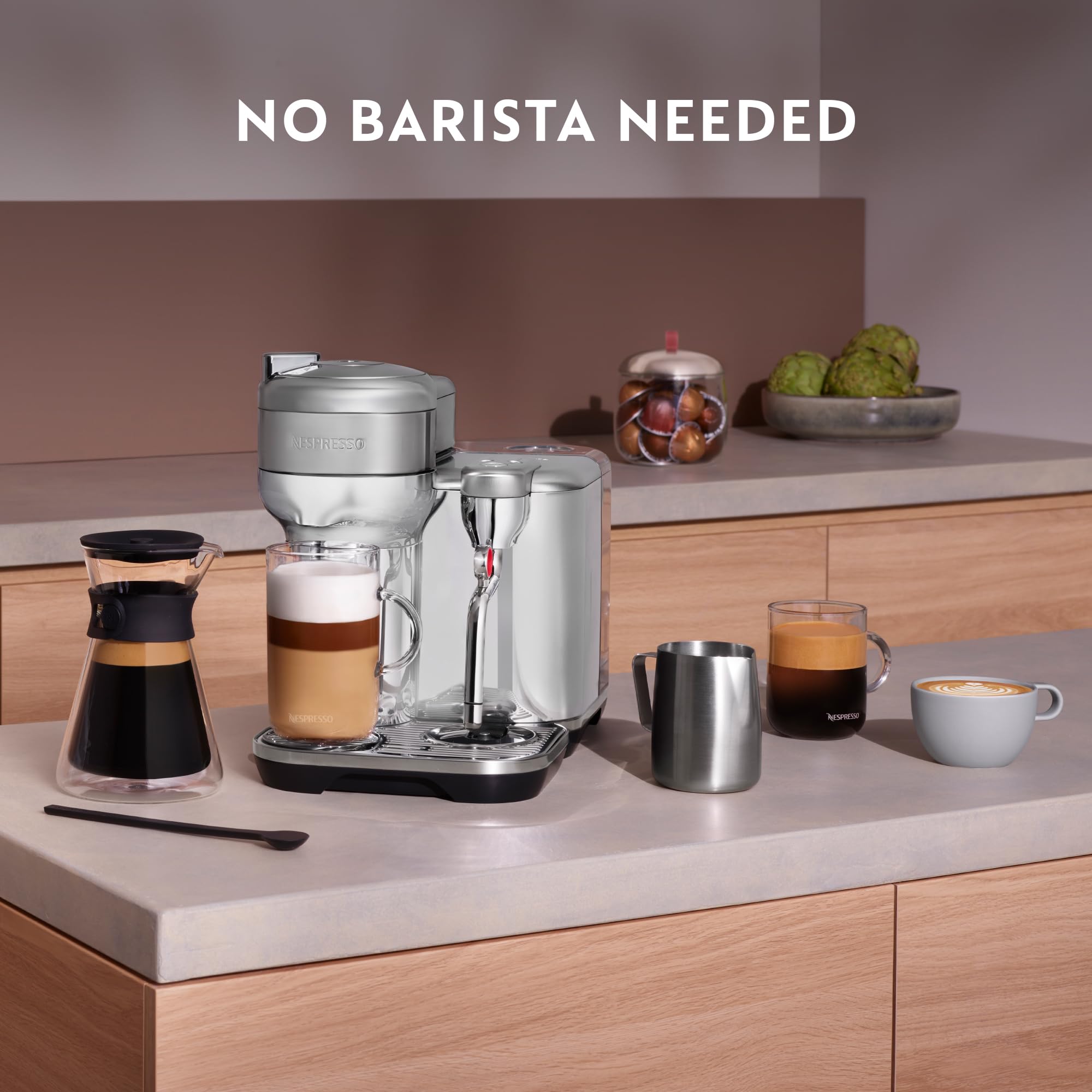Nespresso VERTUO Creatista Kaffeekapselmaschine von Sage, Silver
