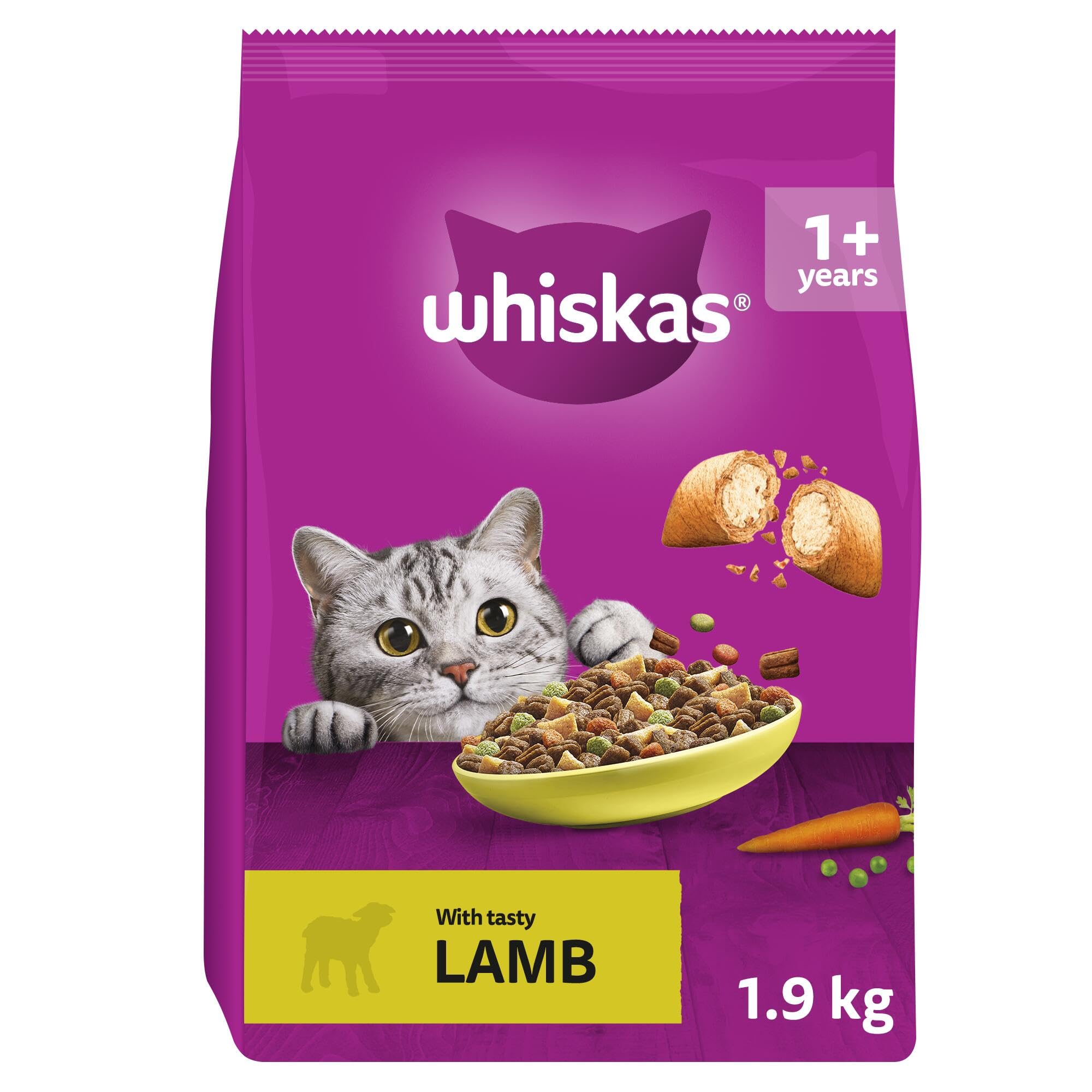 Adult Dry Cat Food 1.9kg with Lamb (Pack of 4)
