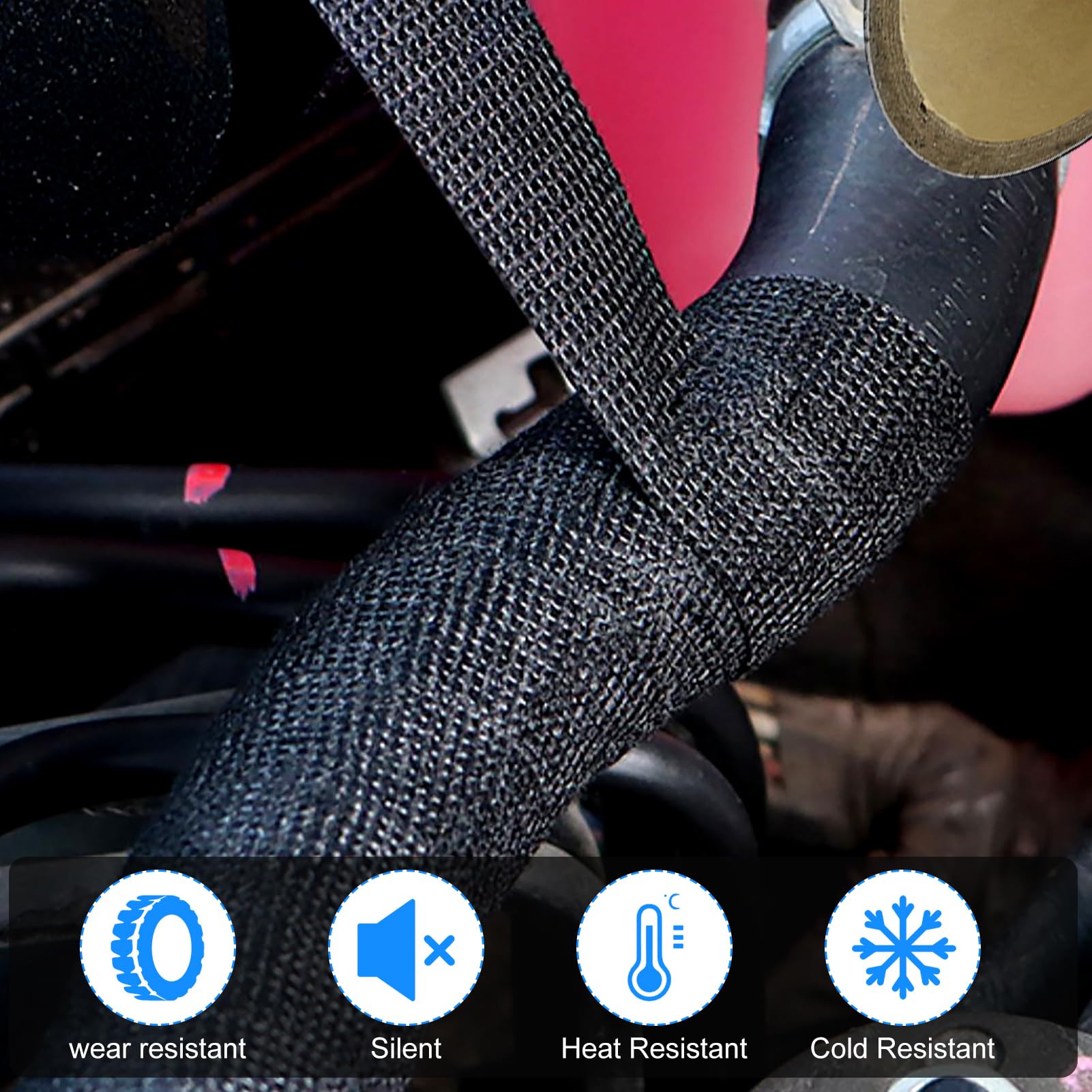 2 Rotoli Nastro Isolante Tessuto - 15m X 19mm, Resistente Calore E Usura, Per Auto E Casa - Foto 7