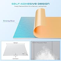 Vista 2 de Paquete de 12 paneles acústicos autoadhesivos, paneles de espuma de poliéster de alta densidad a prueba de sonido de 12 x 12 x 0.4 pulgadas