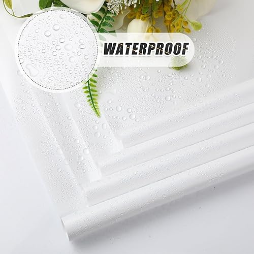 Miniatura 9 de Sabary 120 hojas de papel de regalo de flores impermeables, papel de embalaje de ramo floral negro con 6 rollos de cinta negra de 196 pulgadas,