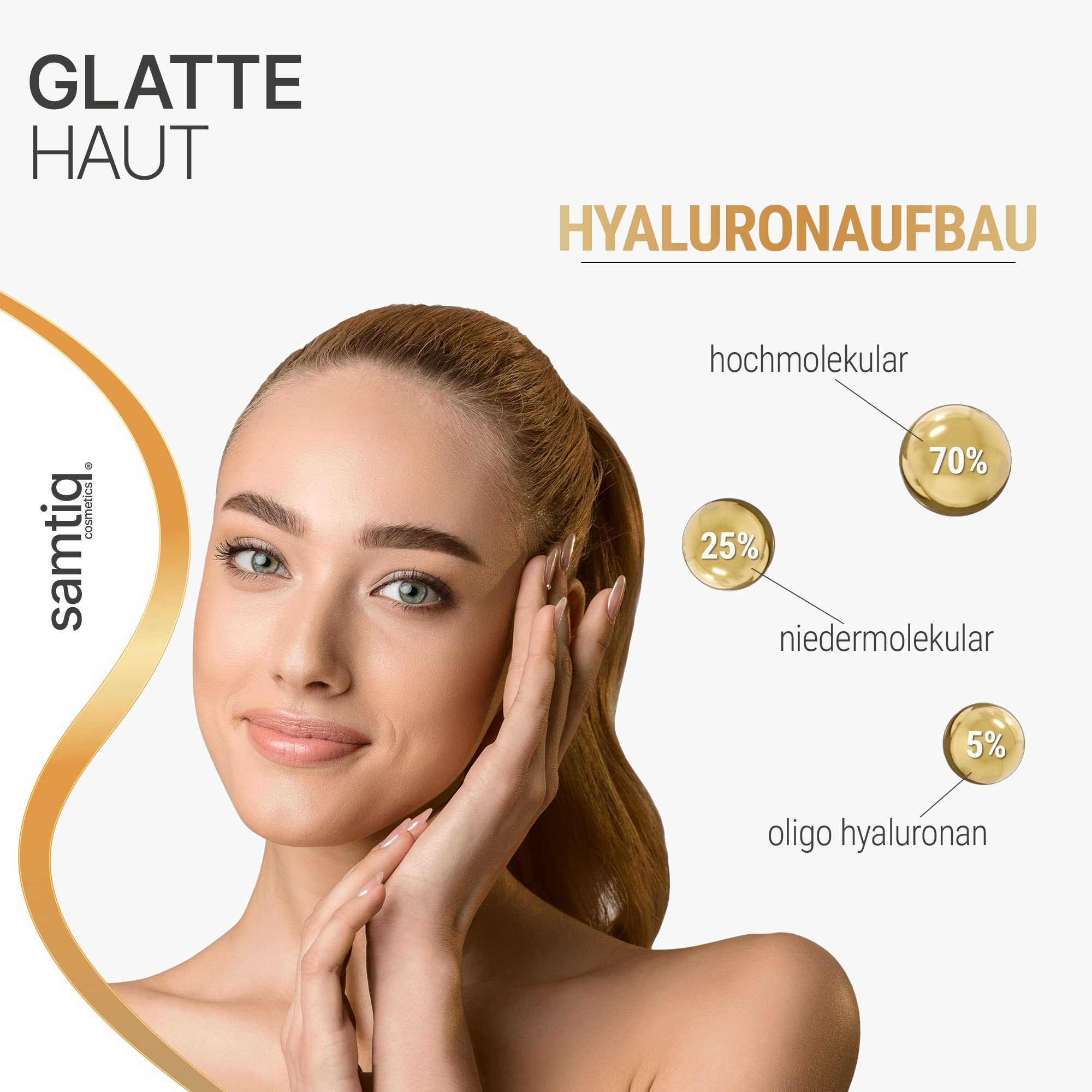 Power Hyaluron Serum Hochkonzentriert - mit Grüntee Extrakt, 50ml, Hyalurongel Gesicht, Microneedling geeignet, Hochdosiert