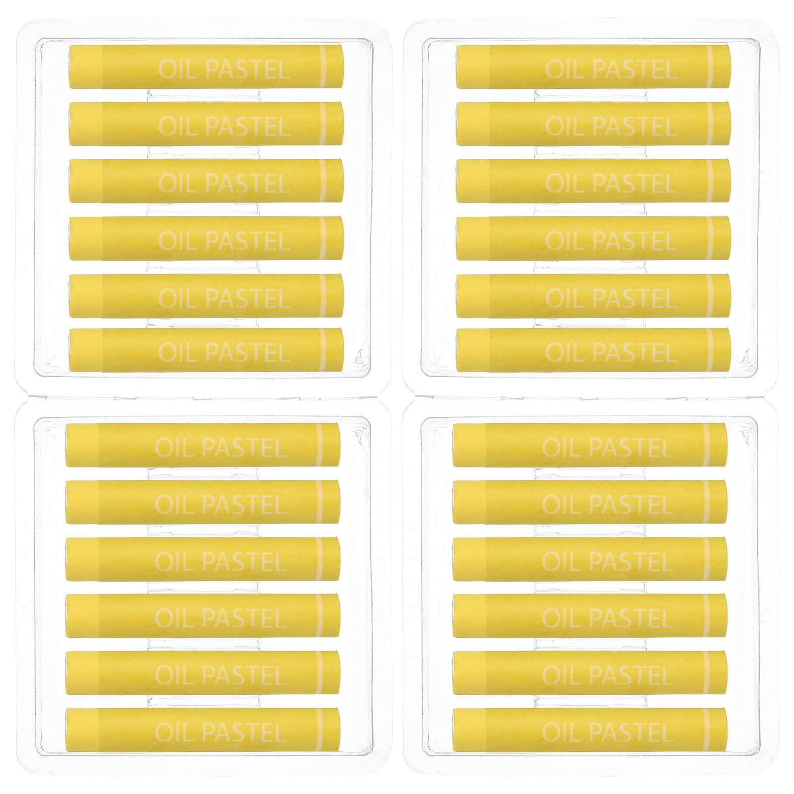 PATIKIL Lemon Yellow Oil Pastels, 24Pcs Soft Oil Crayons Creamy Pastels Stick Art Supplies for Art Painting Drawing Blending Graffiti for Drawing Beginners Artists
