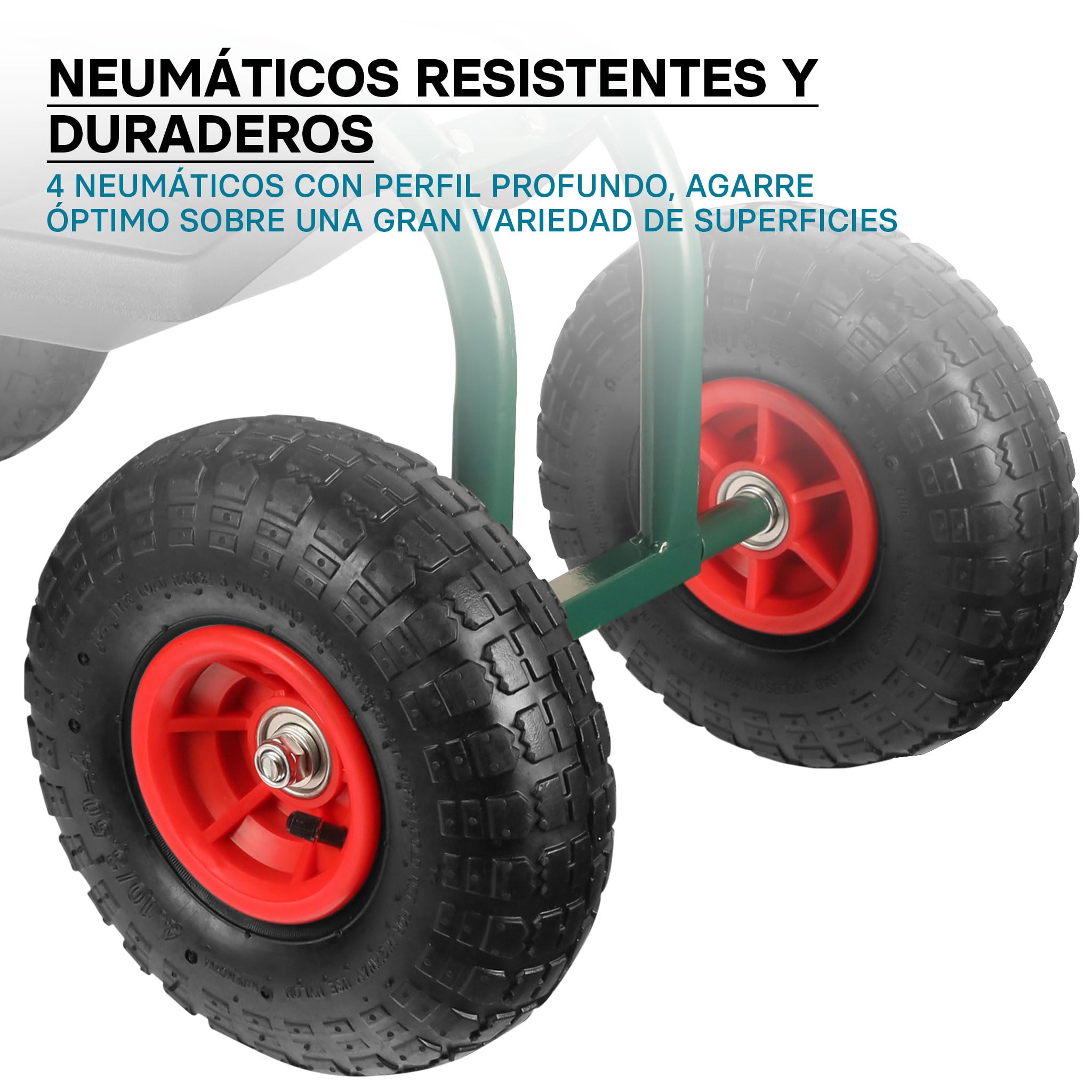 WilTec Asiento Ruedas Taller 150kg Taburete móvil Taller Asiento Trabajo Asiento Ruedas Taburete portátil